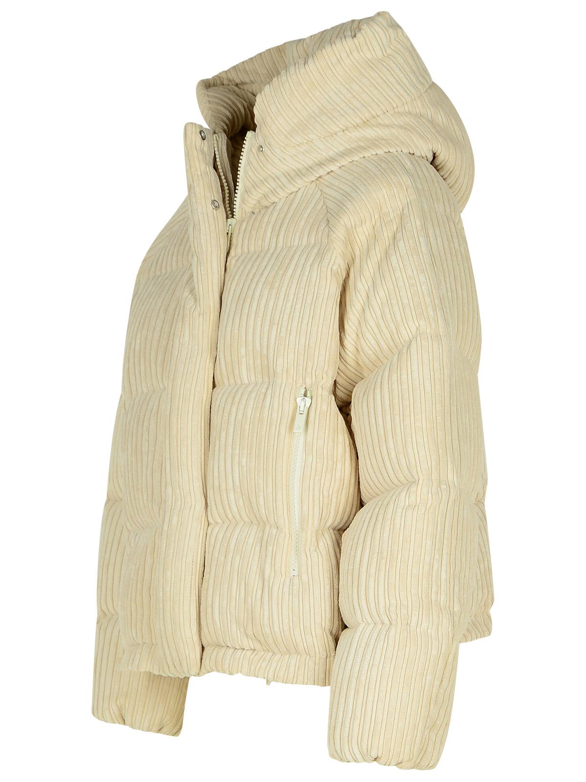 Shop Golden Goose Zipped Eco-down Jacket In Papyrus