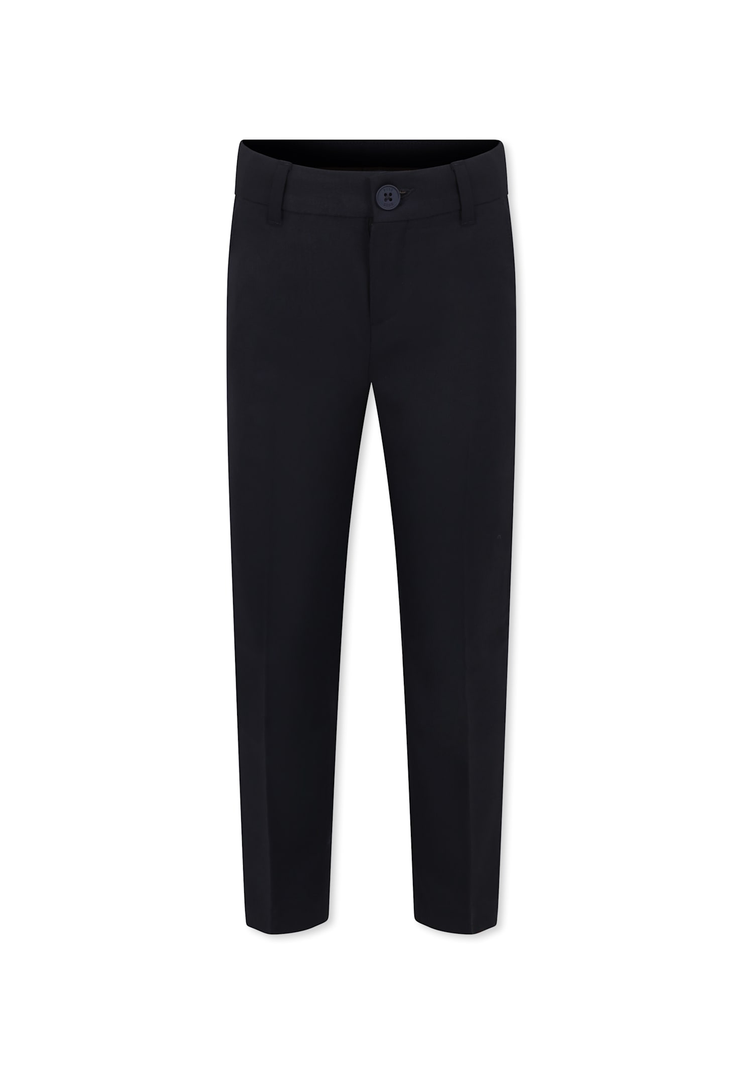 Hugo Boss Blue Trousers For Boy With Logo In Blue