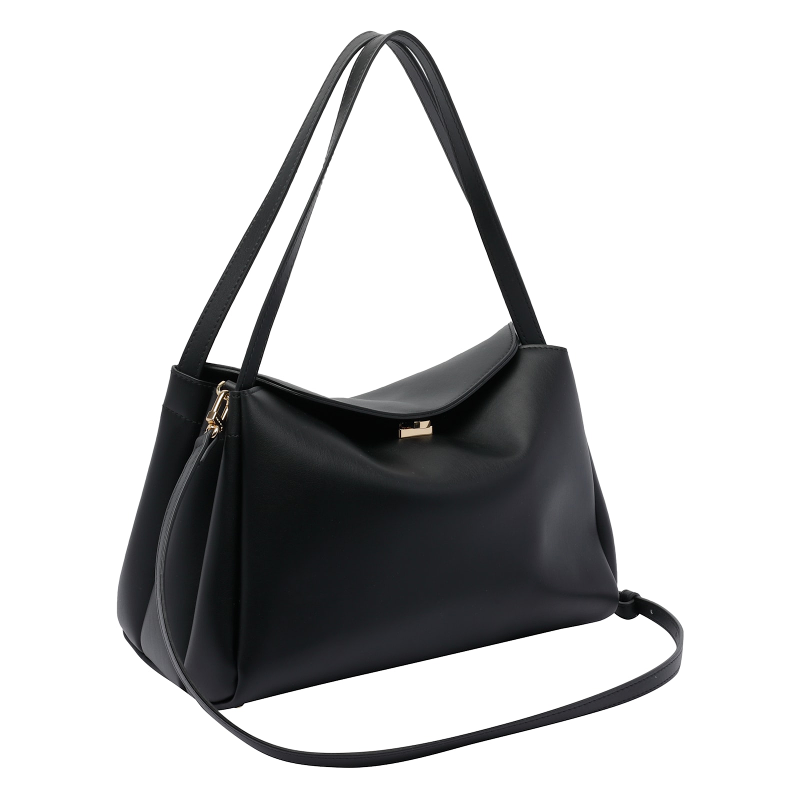 Themoirè Eudora Double-handle Top-handle Tote Bag In Black
