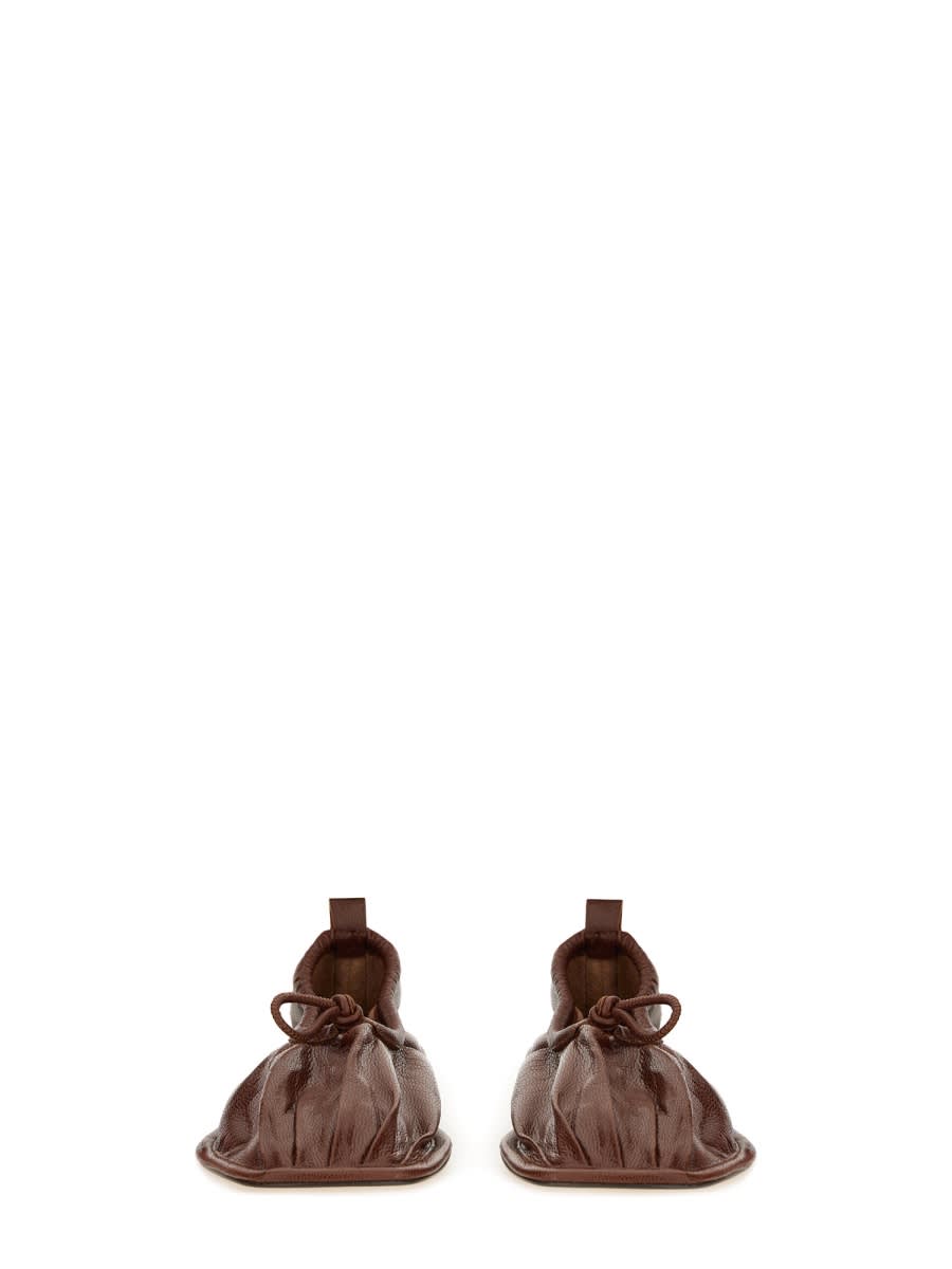 Hereu Elasticated Detail Square-toe Flat Shoes
