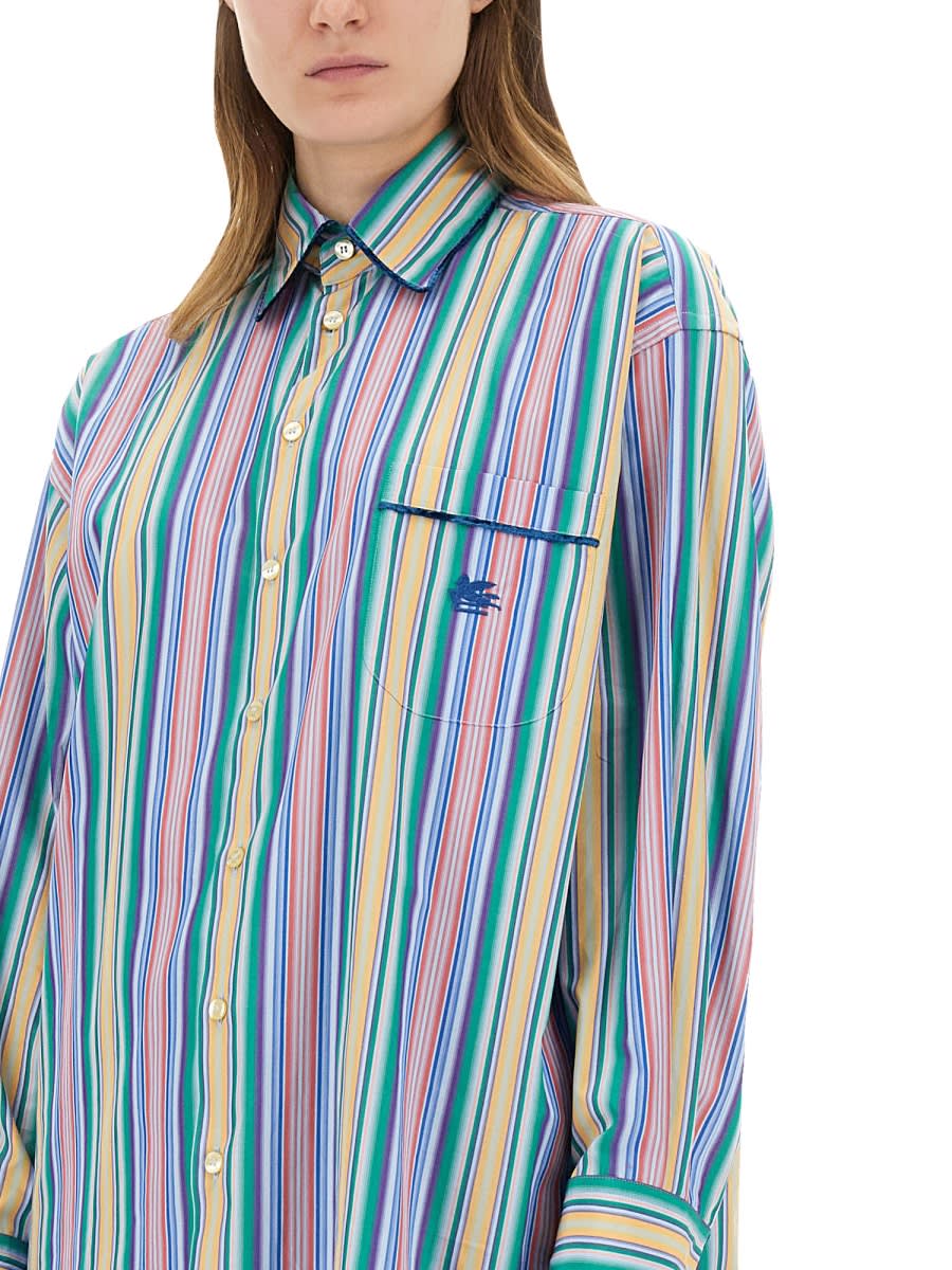 Etro Multi-coloured Striped Cotton Shirt Women