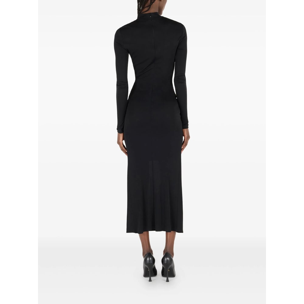 Roberto Cavalli Langes Kleid Mit Gerafftem Detail In Black