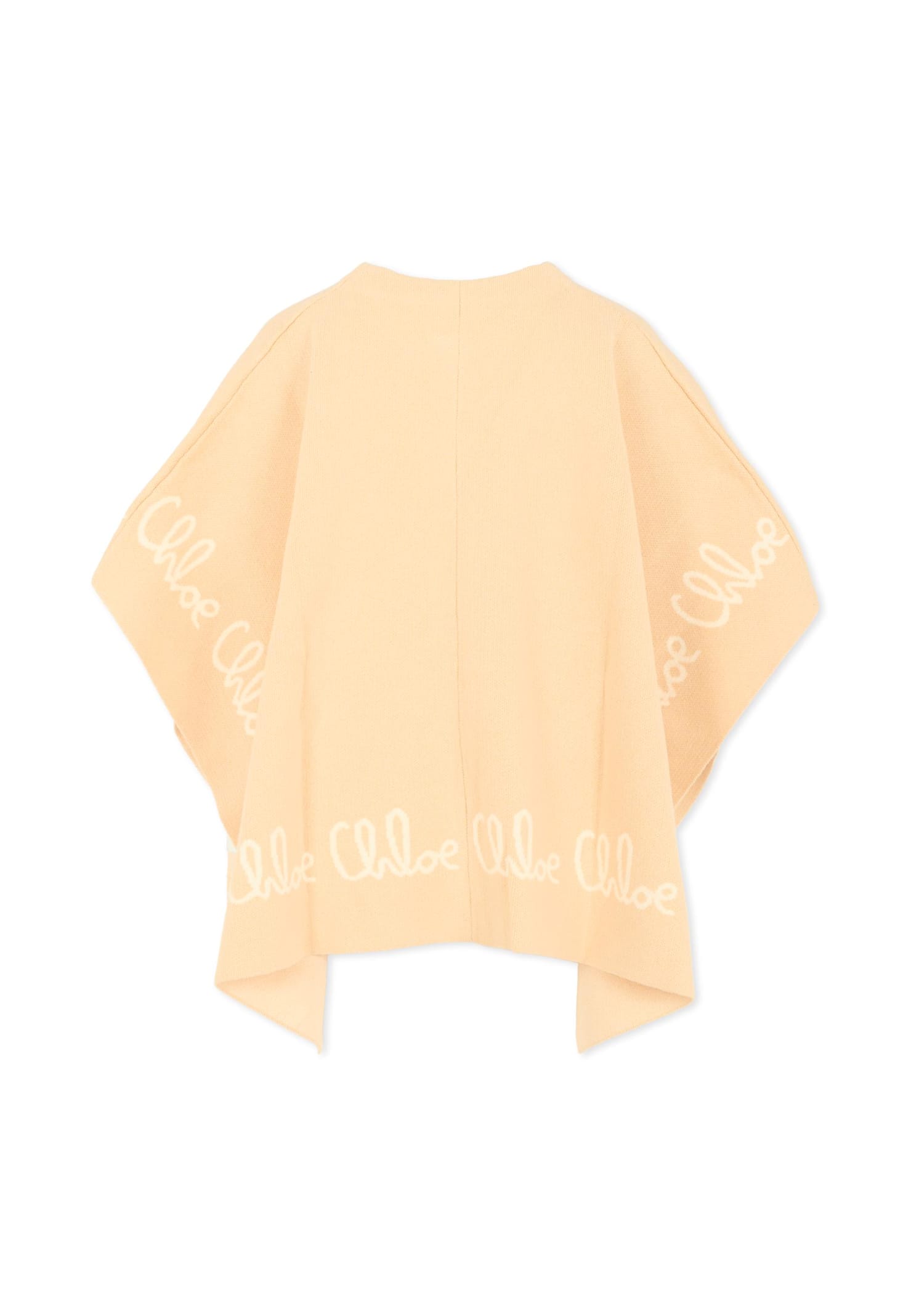 Chloé Beie Cape For Girl With Logo In Animal Print