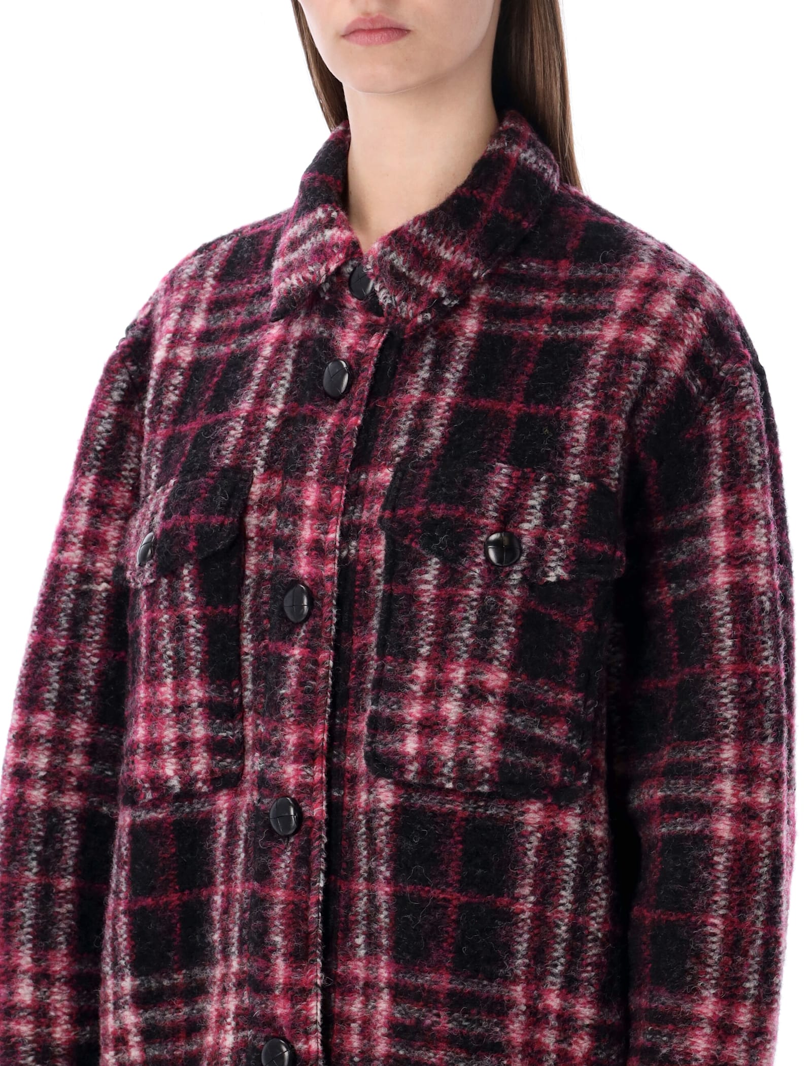 Isabel Marant Étoile Harvely Check Overshirt Jacket Plaid Design In Multi