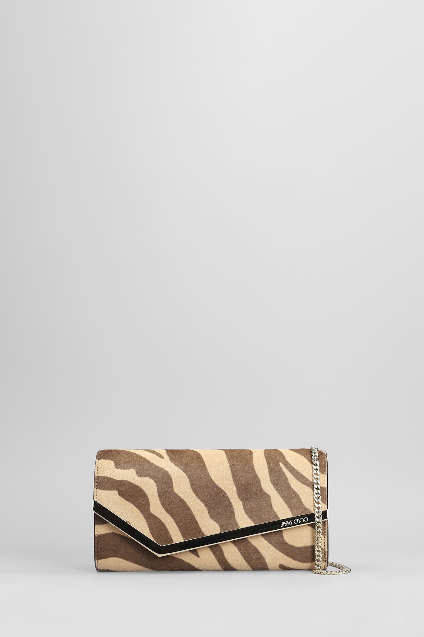 Emmie Clutch In Beige Pony Skin