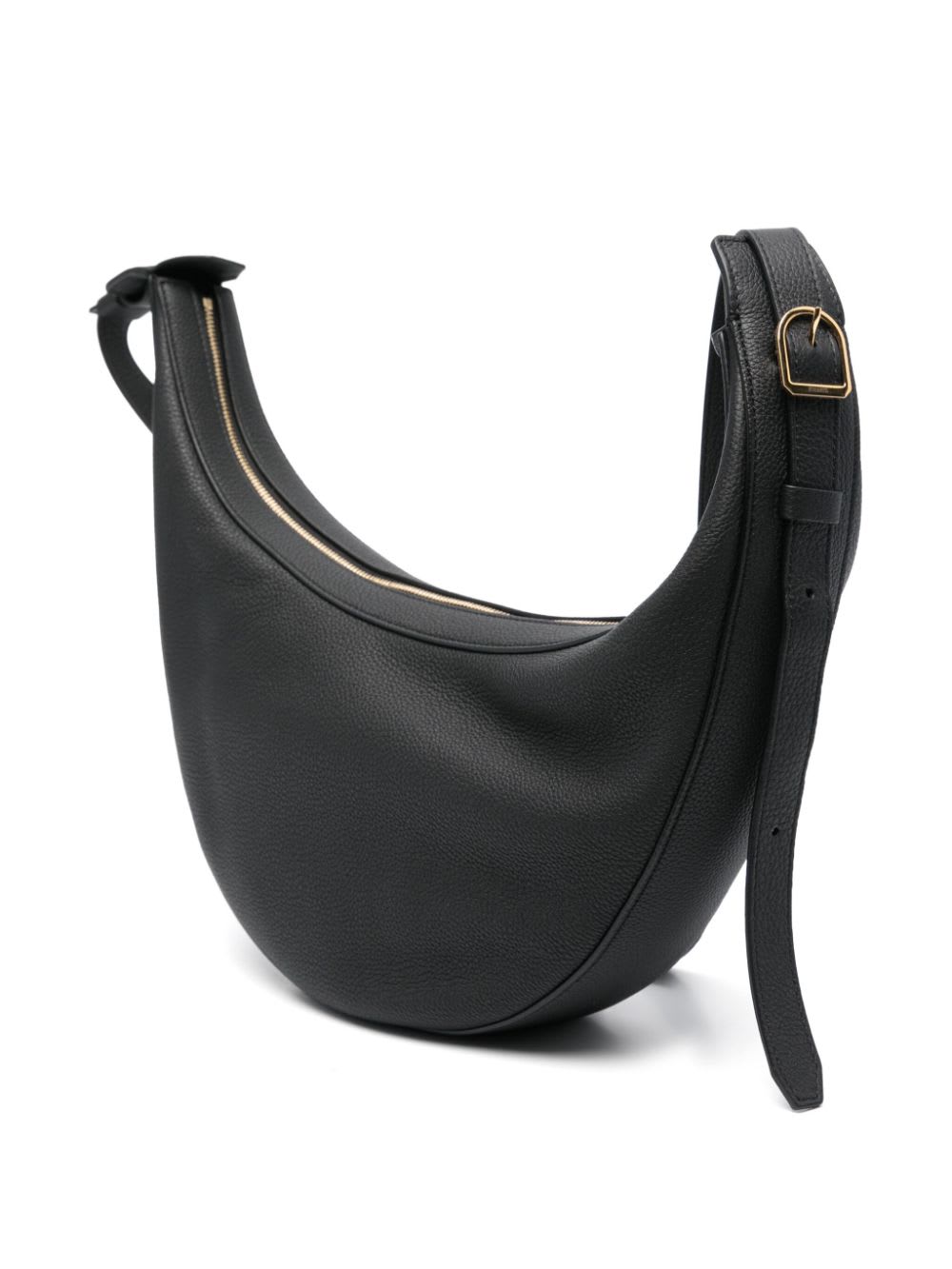Khaite Augustina Small Leather Crossbody Bag In Black
