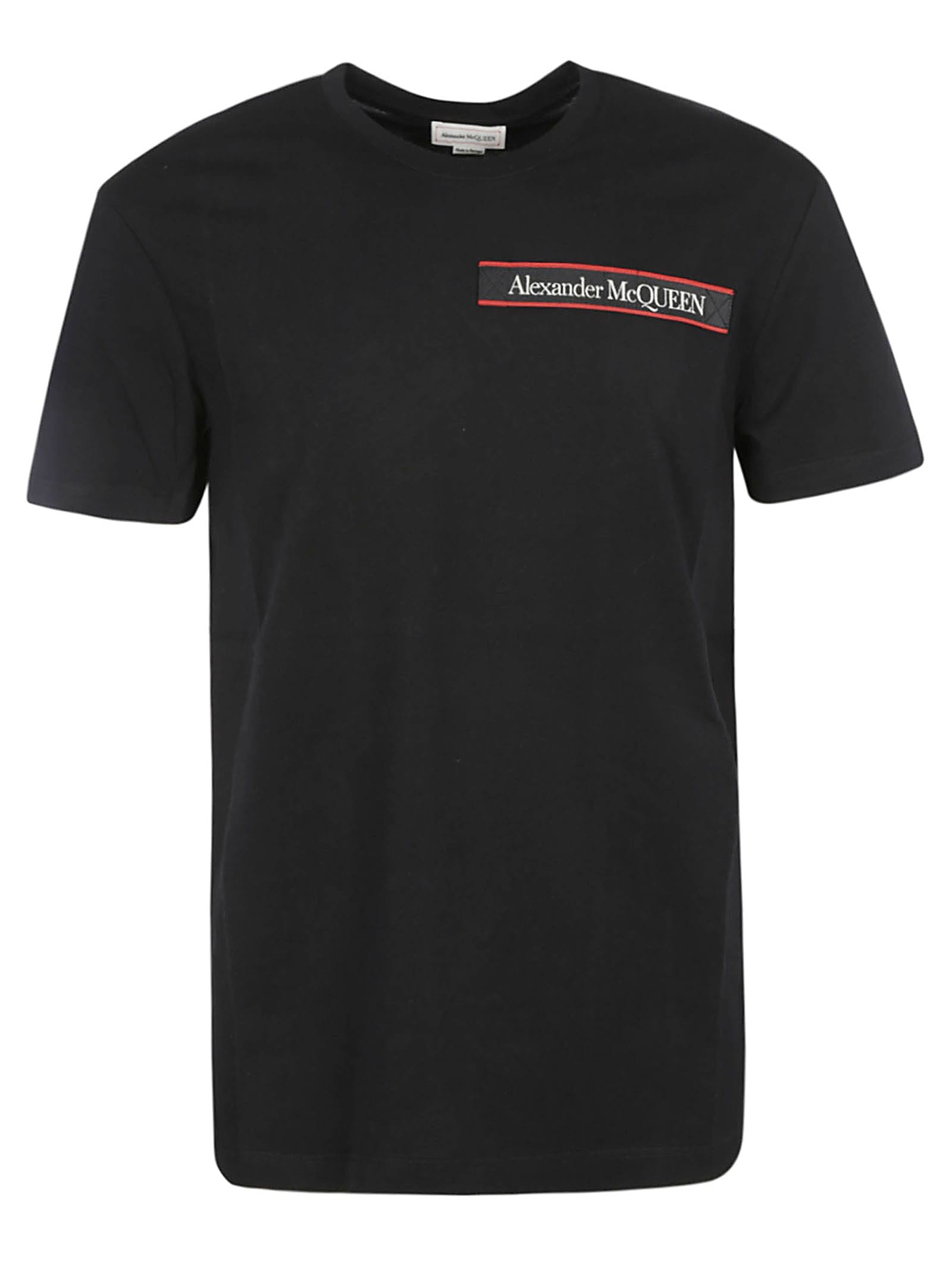 Alexander McQueen Logo Strap Patched T-shirt