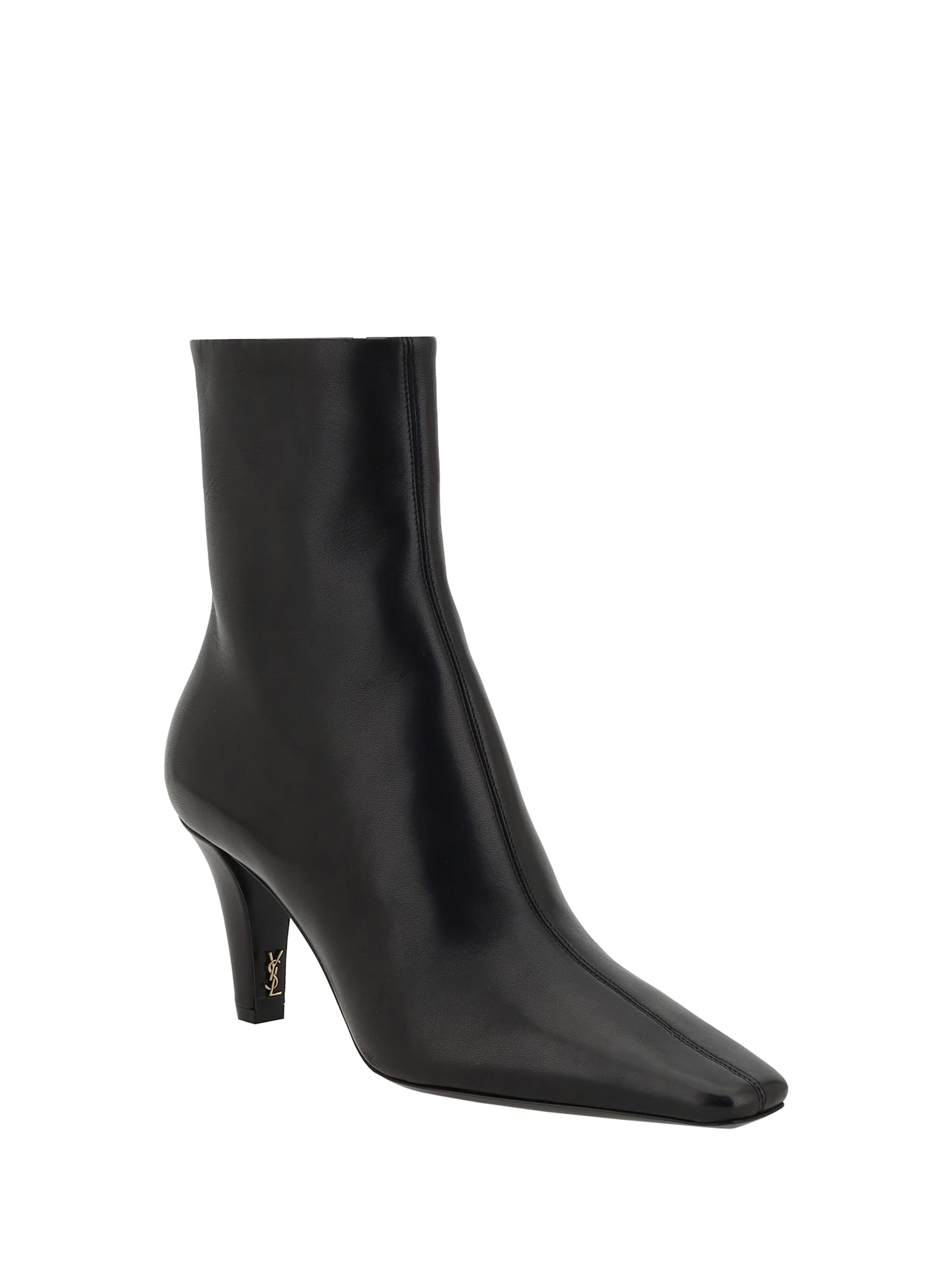 Saint Laurent Logo Boots In Nero