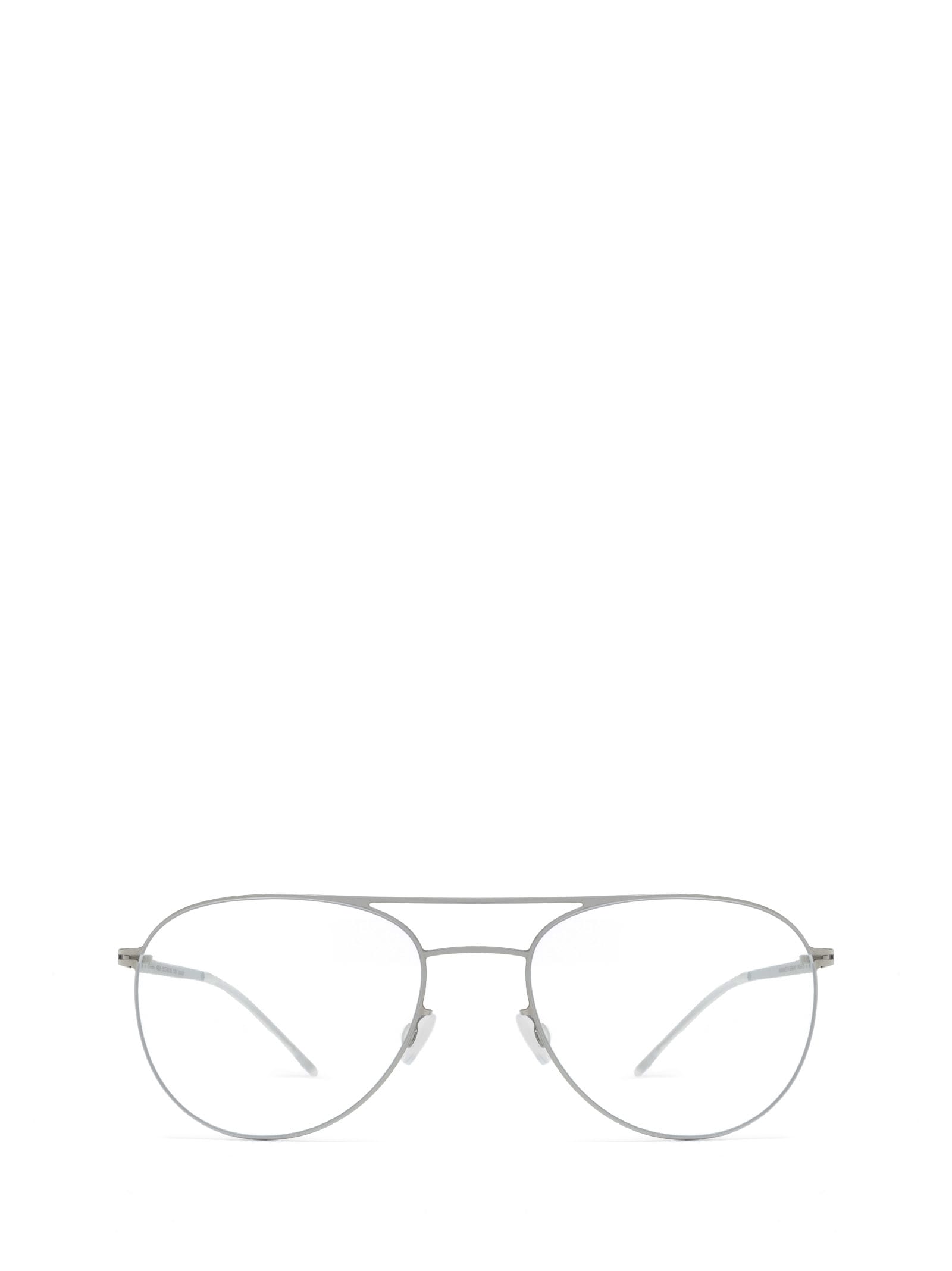 Mykita Niken Pilot-frame Glasses In Shiny Silver
