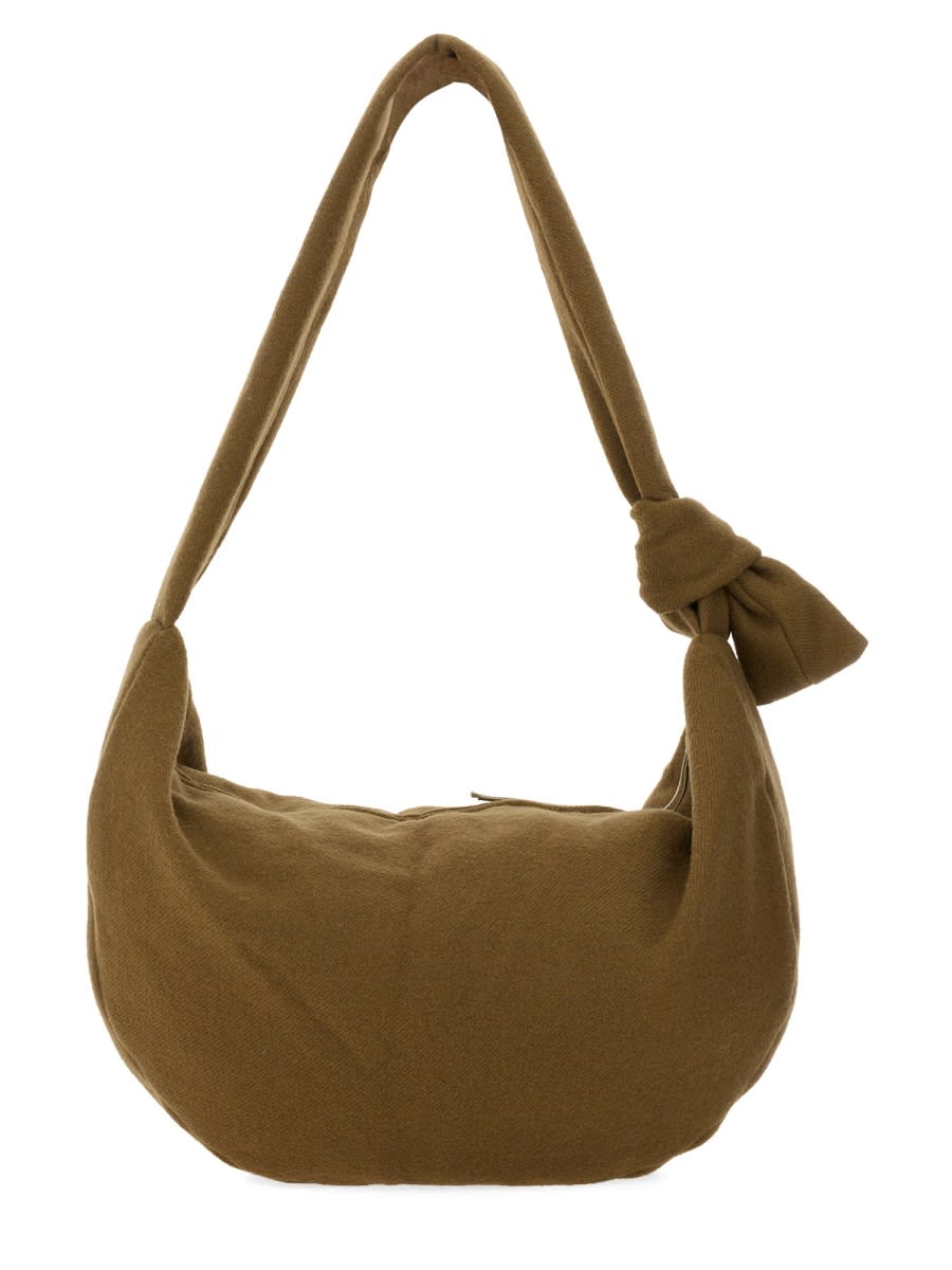 Shop Alysi Bag With Knot In Military Green