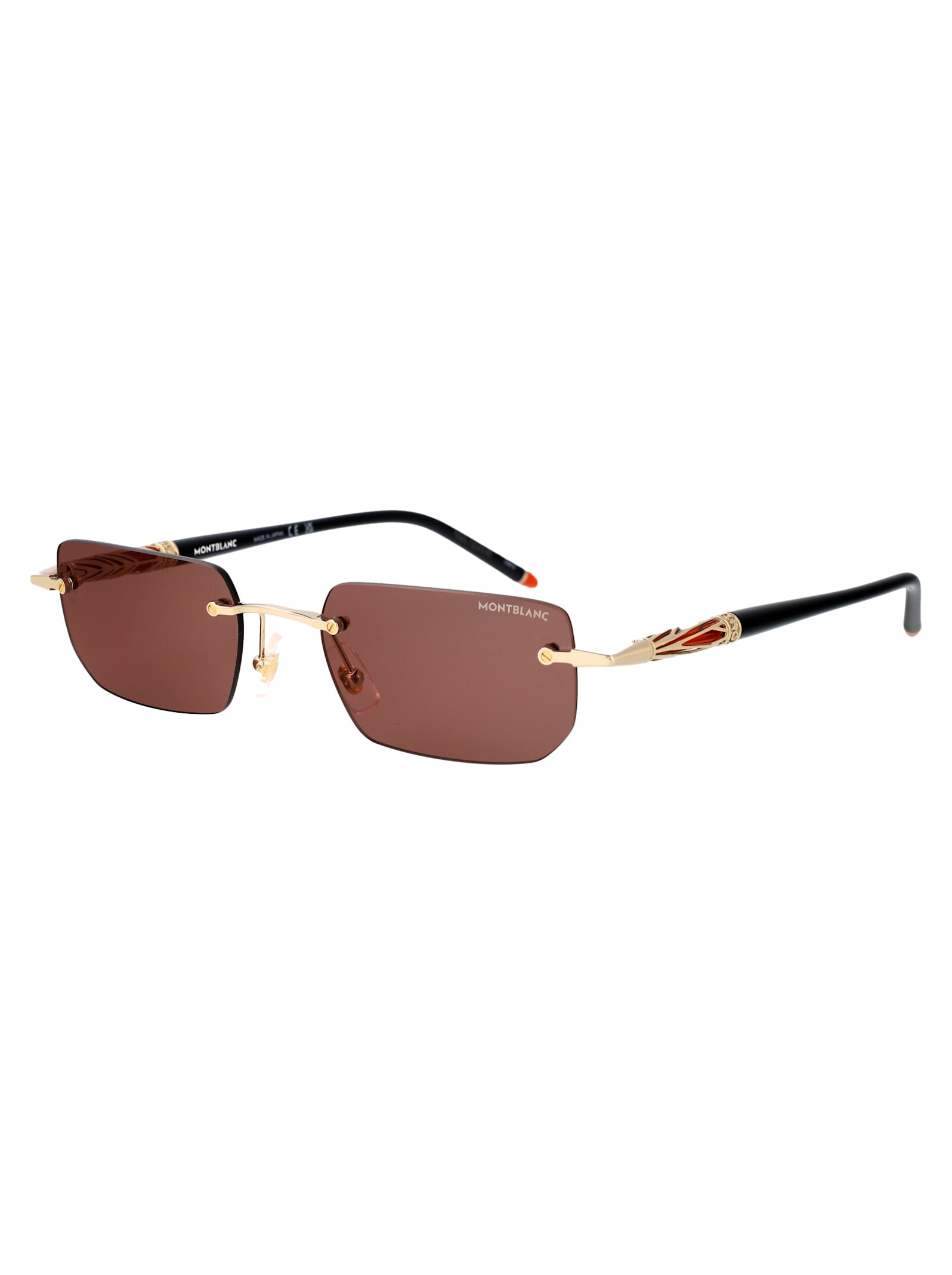 Shop Montblanc Mb0348s Sunglasses In Brown