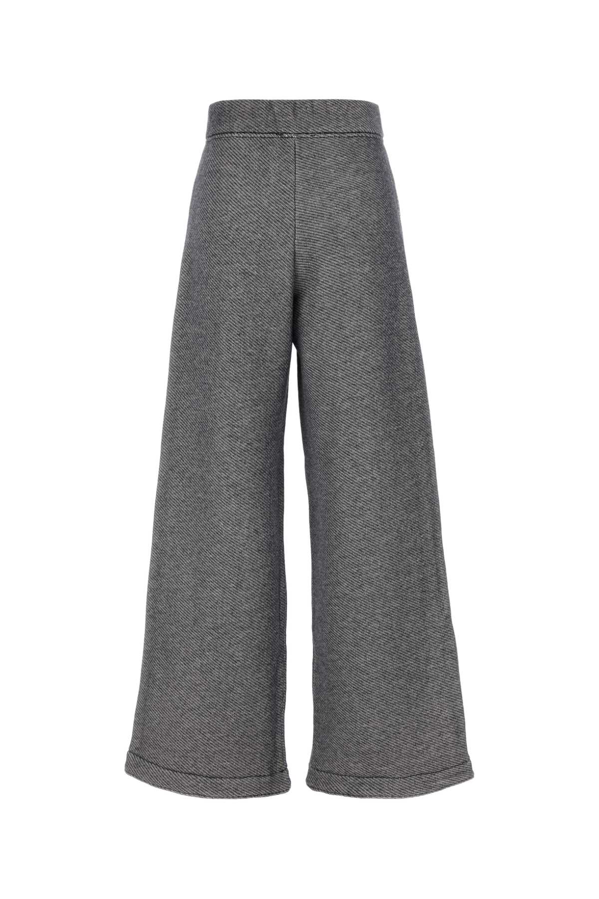 Max Mara Two-tone Cotton Blend Tay Wide-leg Pant In Blu