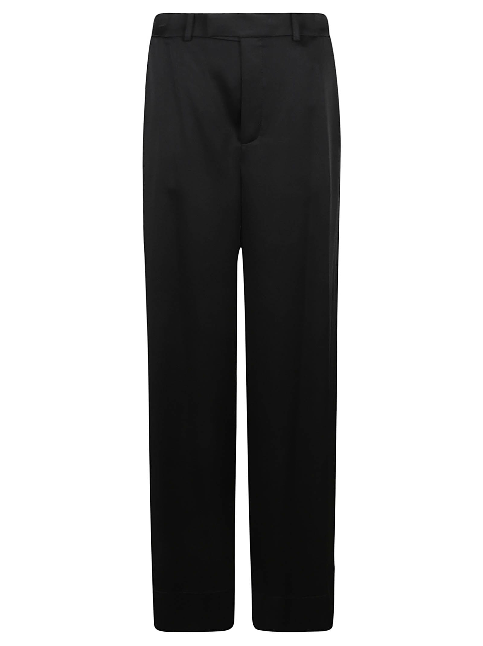 Shop Saint Laurent Wrap Trousers In Black