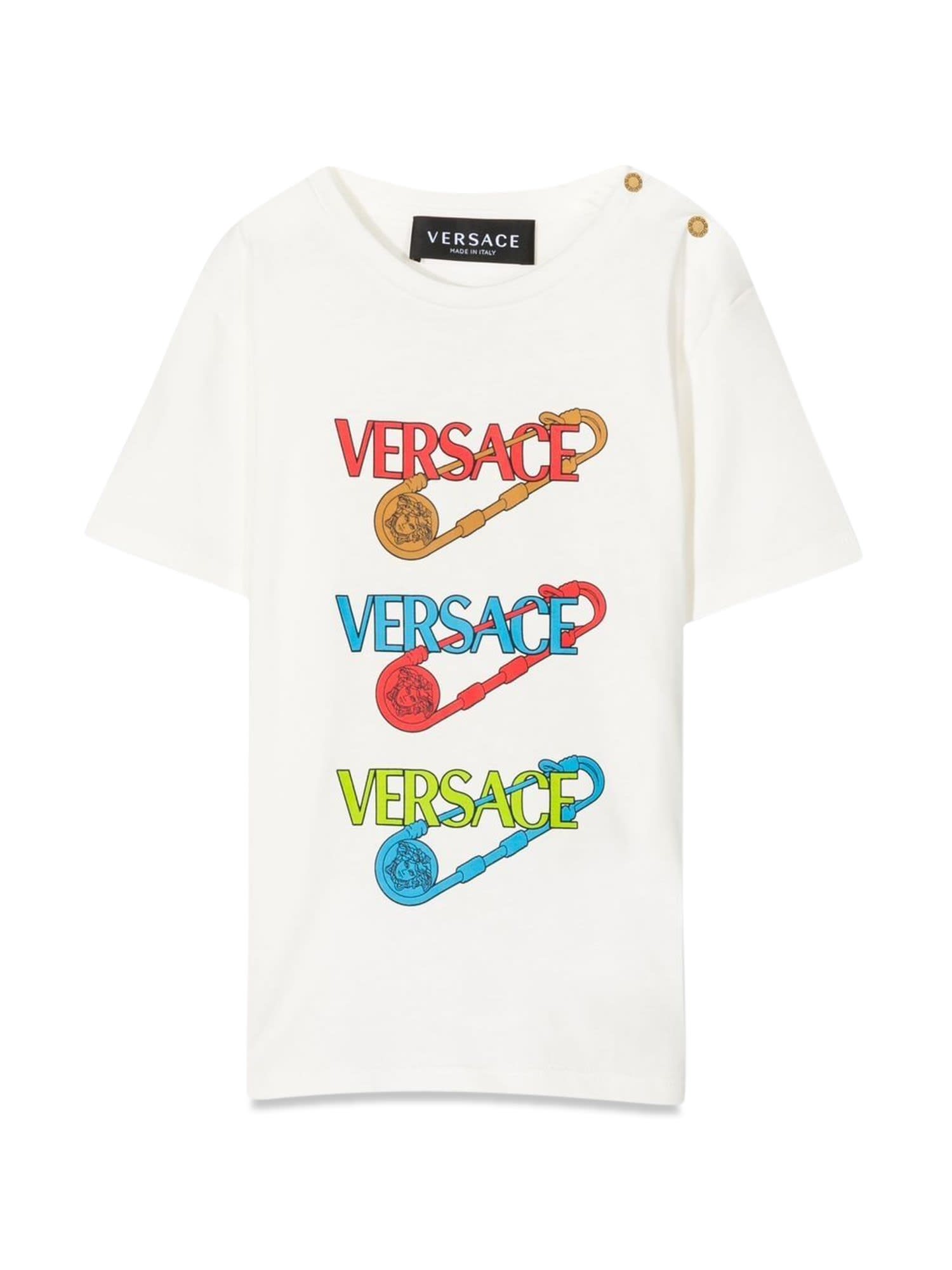 Versace T-shirt M/c Logo Pins