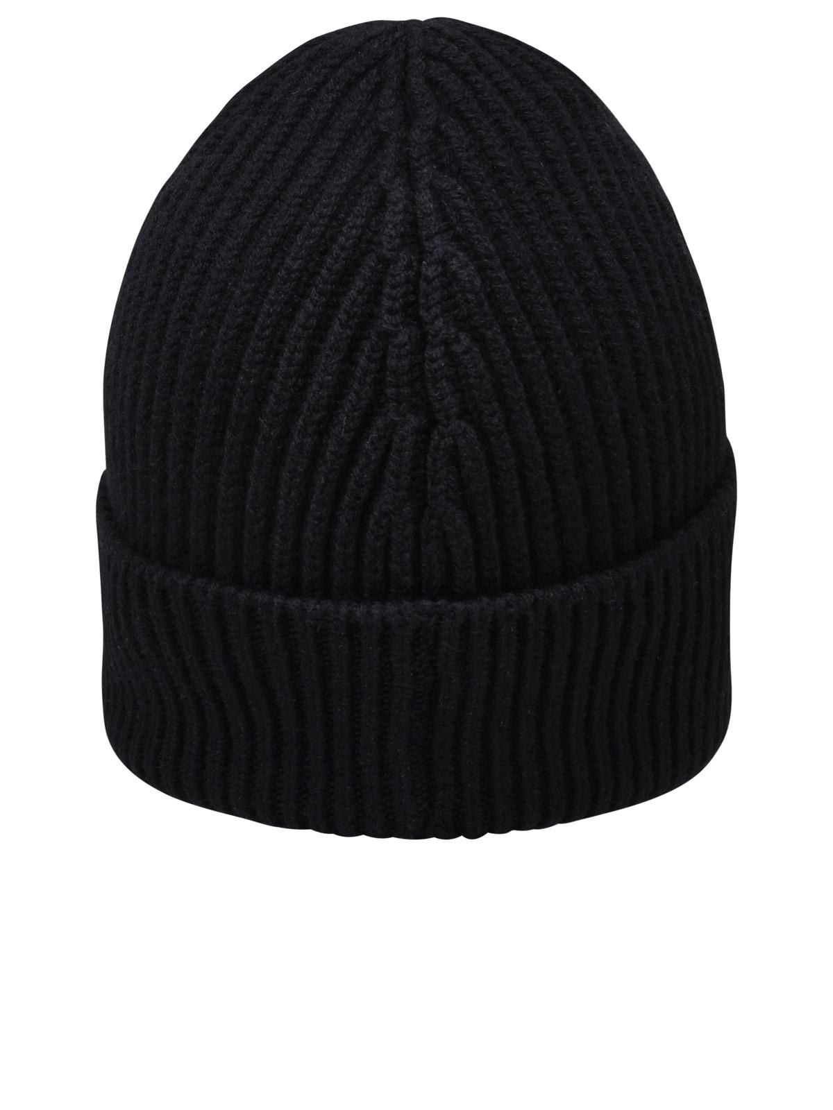 Shop Dolce & Gabbana Black Beanie In Virgin Wool