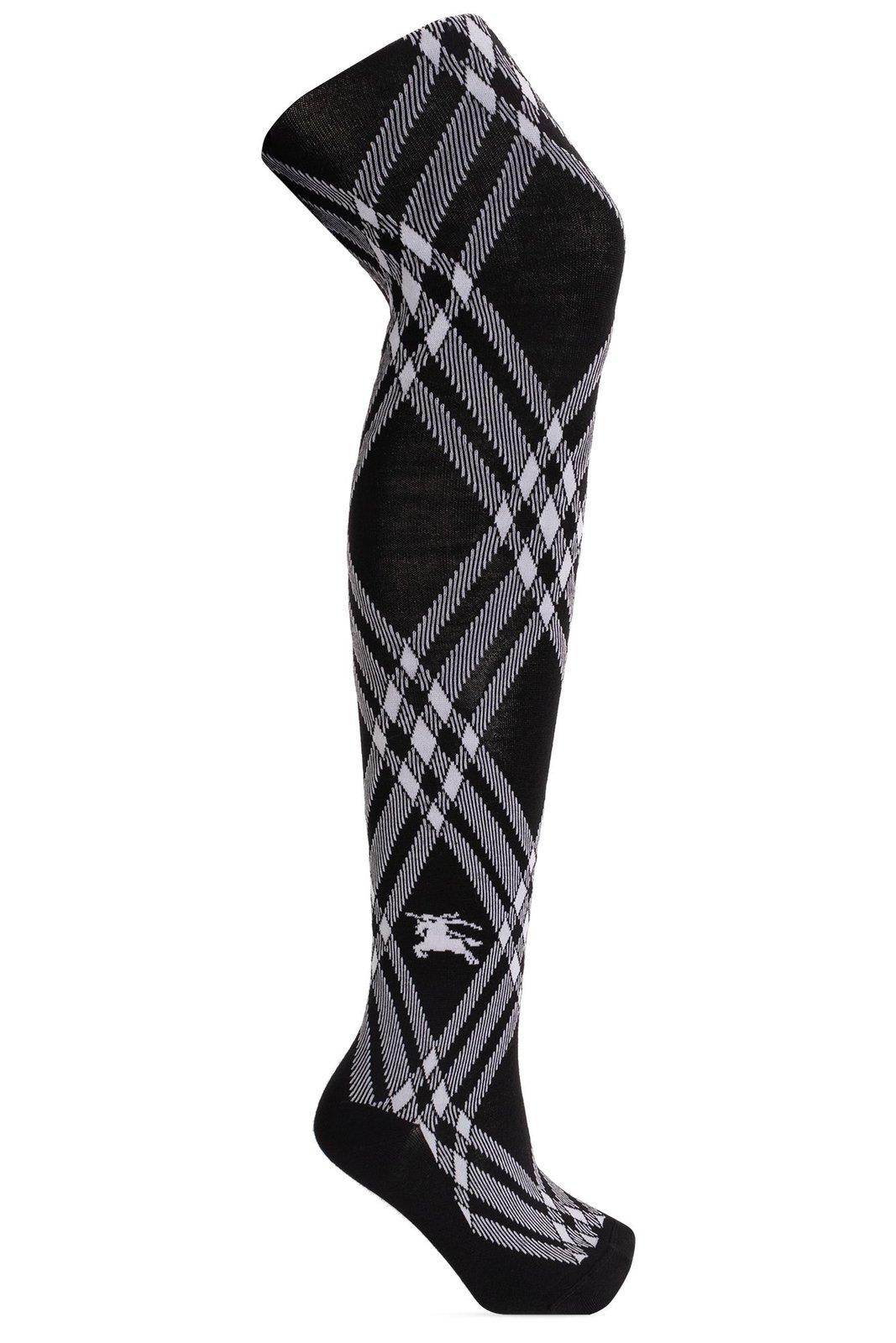 Equestrian Knight Motif Knit Tights