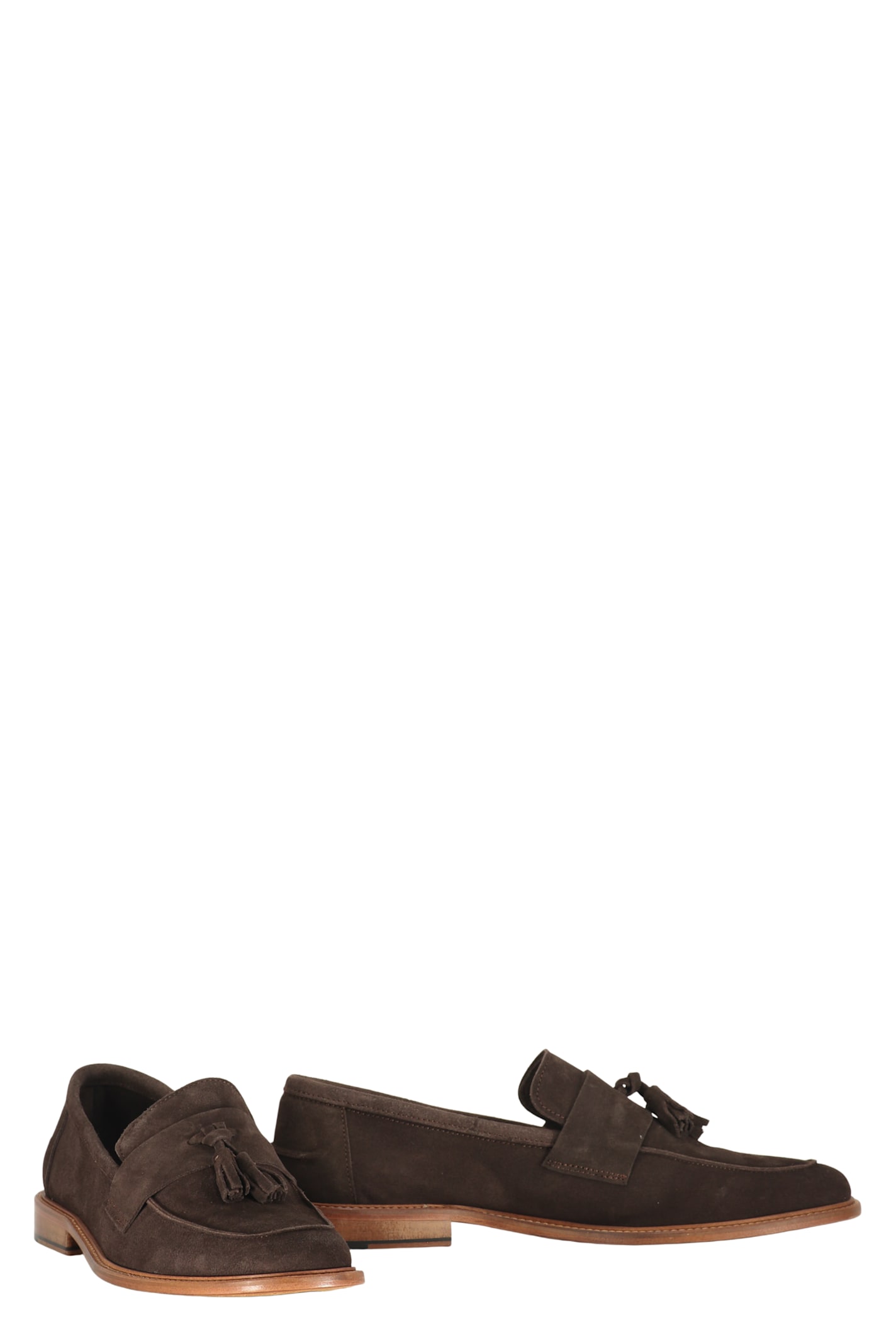 Bruno Magli Calfskin Loafers In Brown