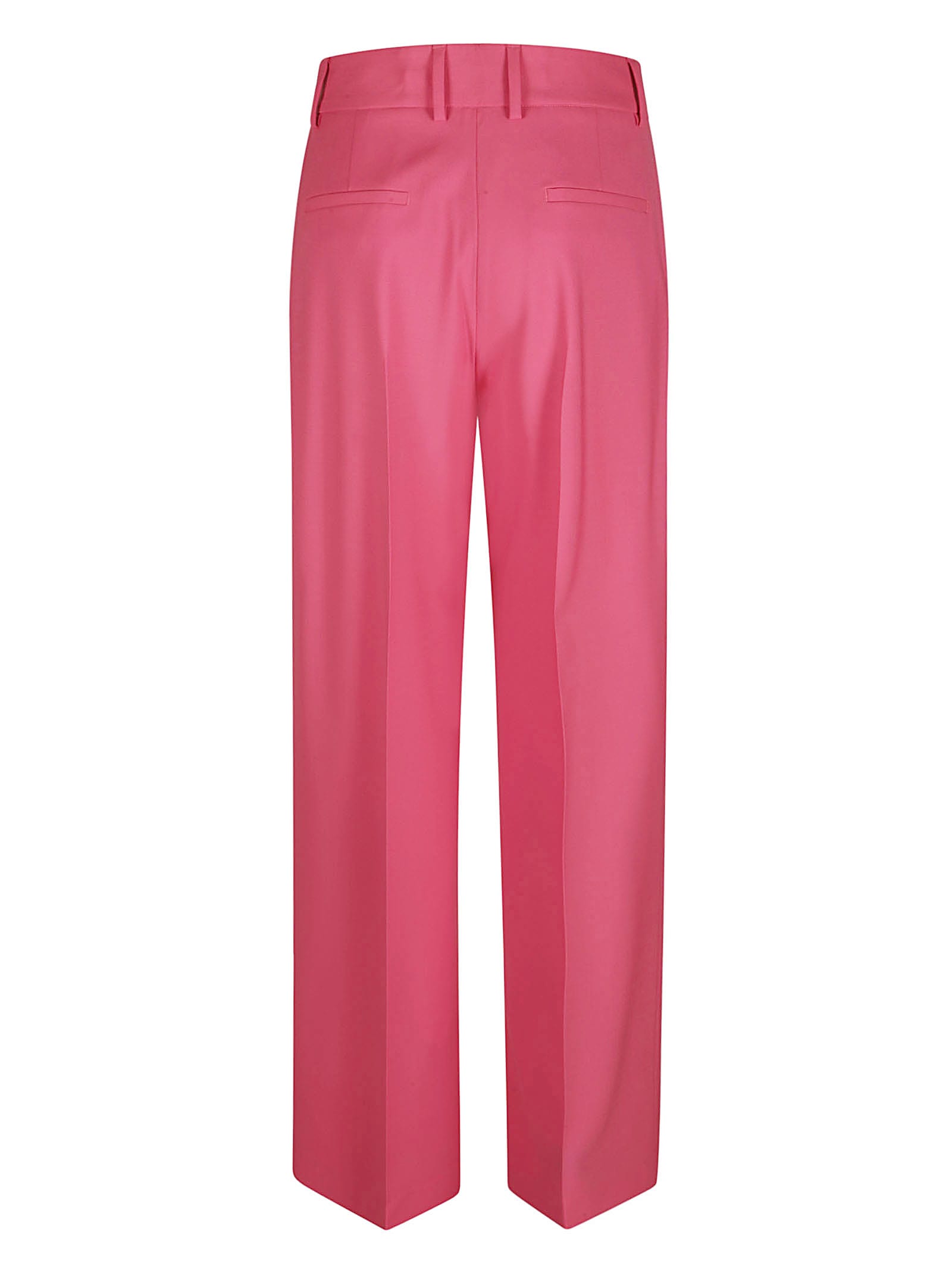 Shop Msgm Concealed Classic Trousers In Pink