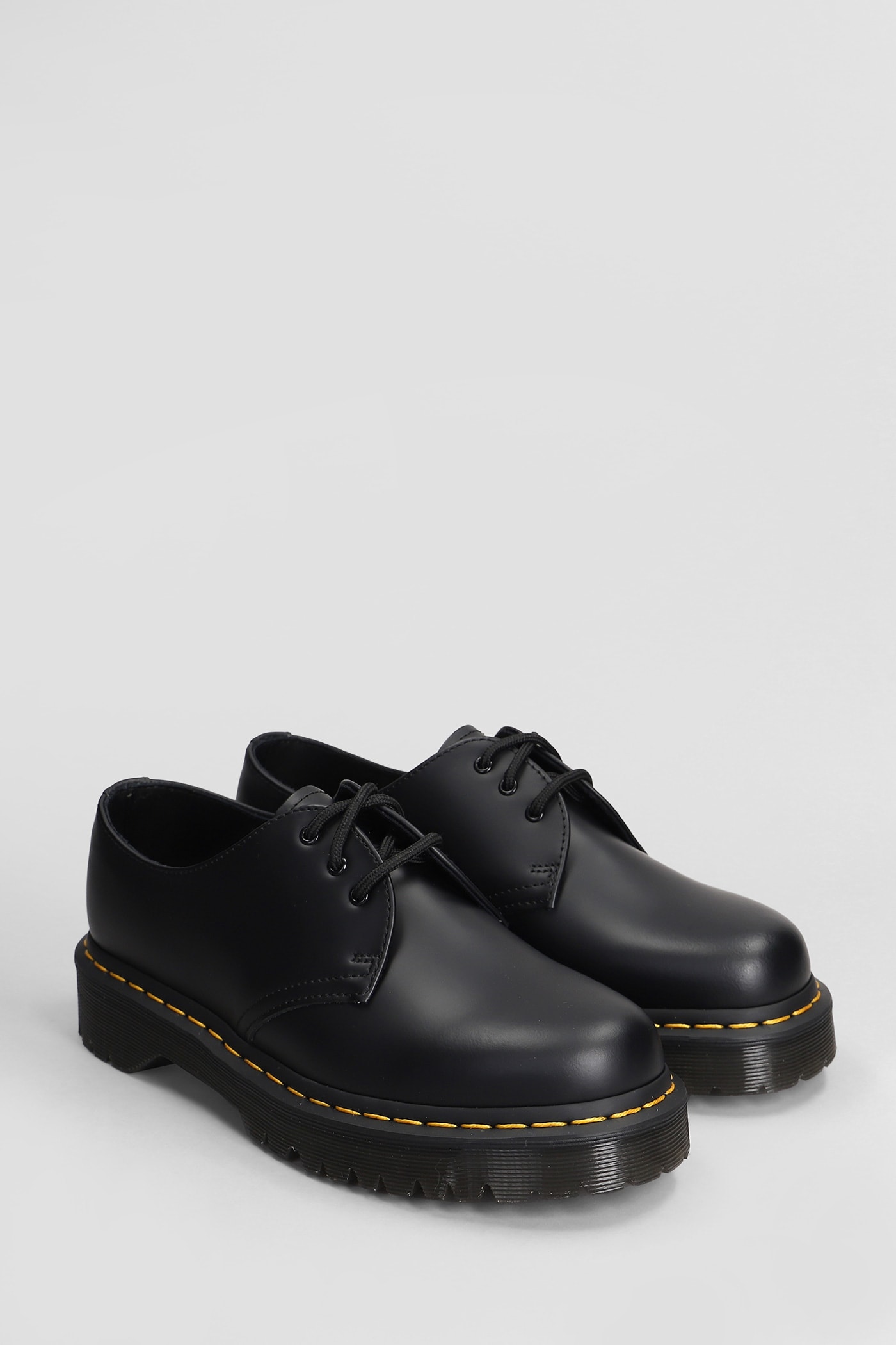 Shop Dr. Martens' 1461 Bex Lace Up Shoes In Black Leather