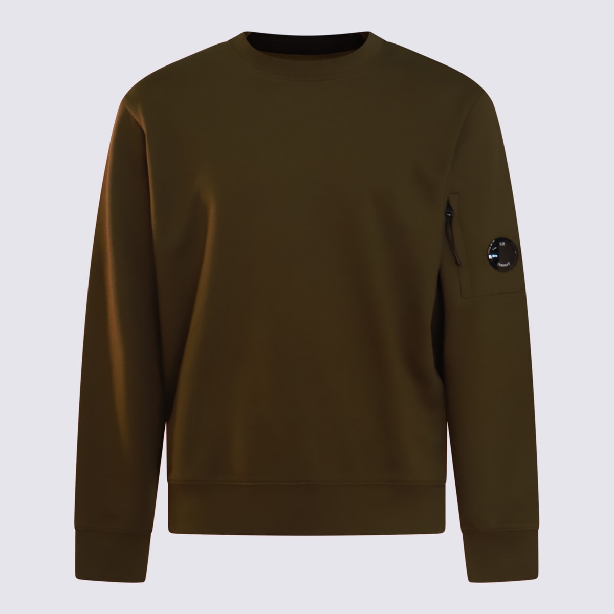 Shop C.p. Company Dark Green Cotton Sweatshirt In Ivy Green