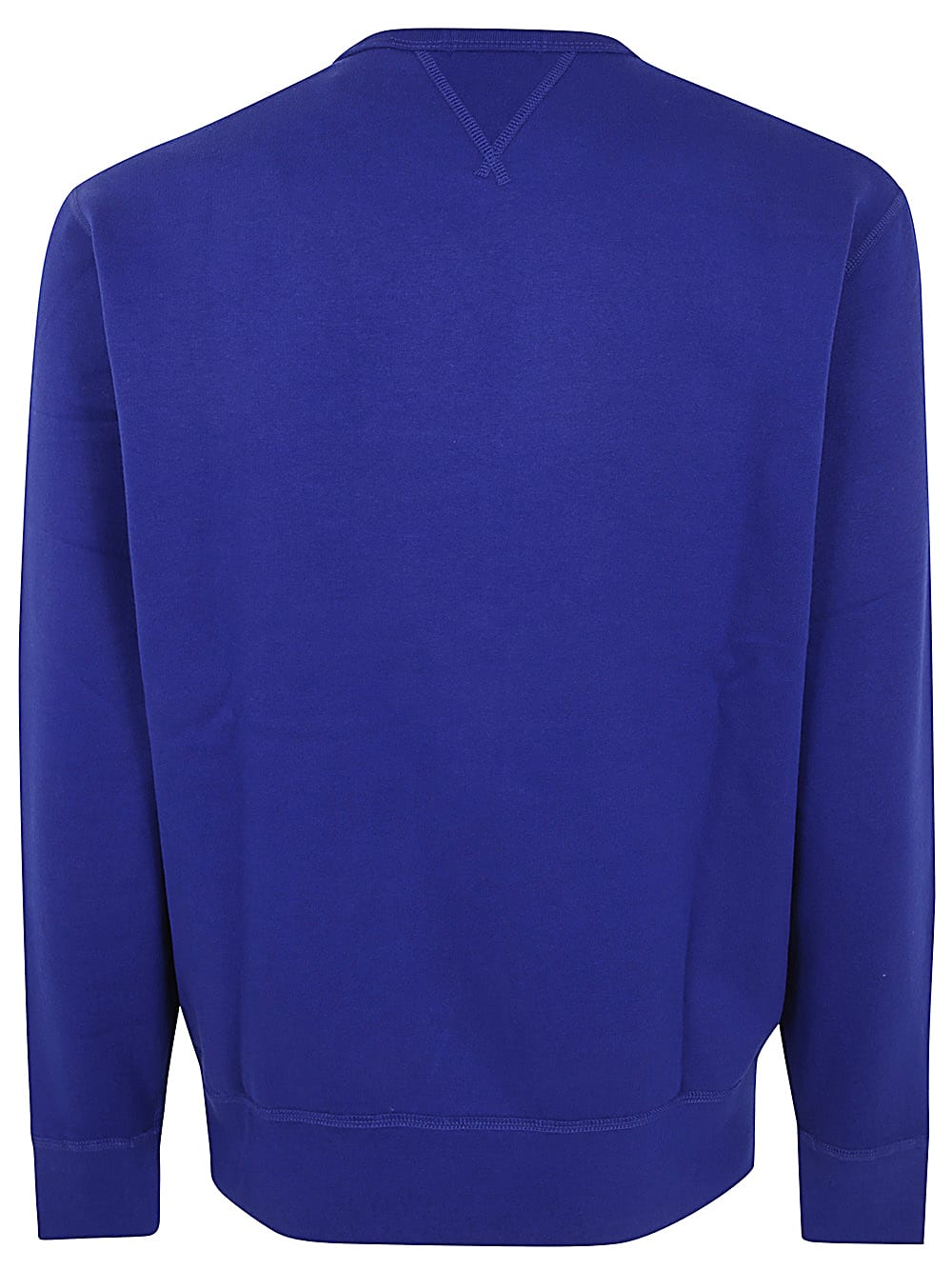 Shop Polo Ralph Lauren Long Sleeve Knit Crew Neck Sweatshirt In Heritage Royal