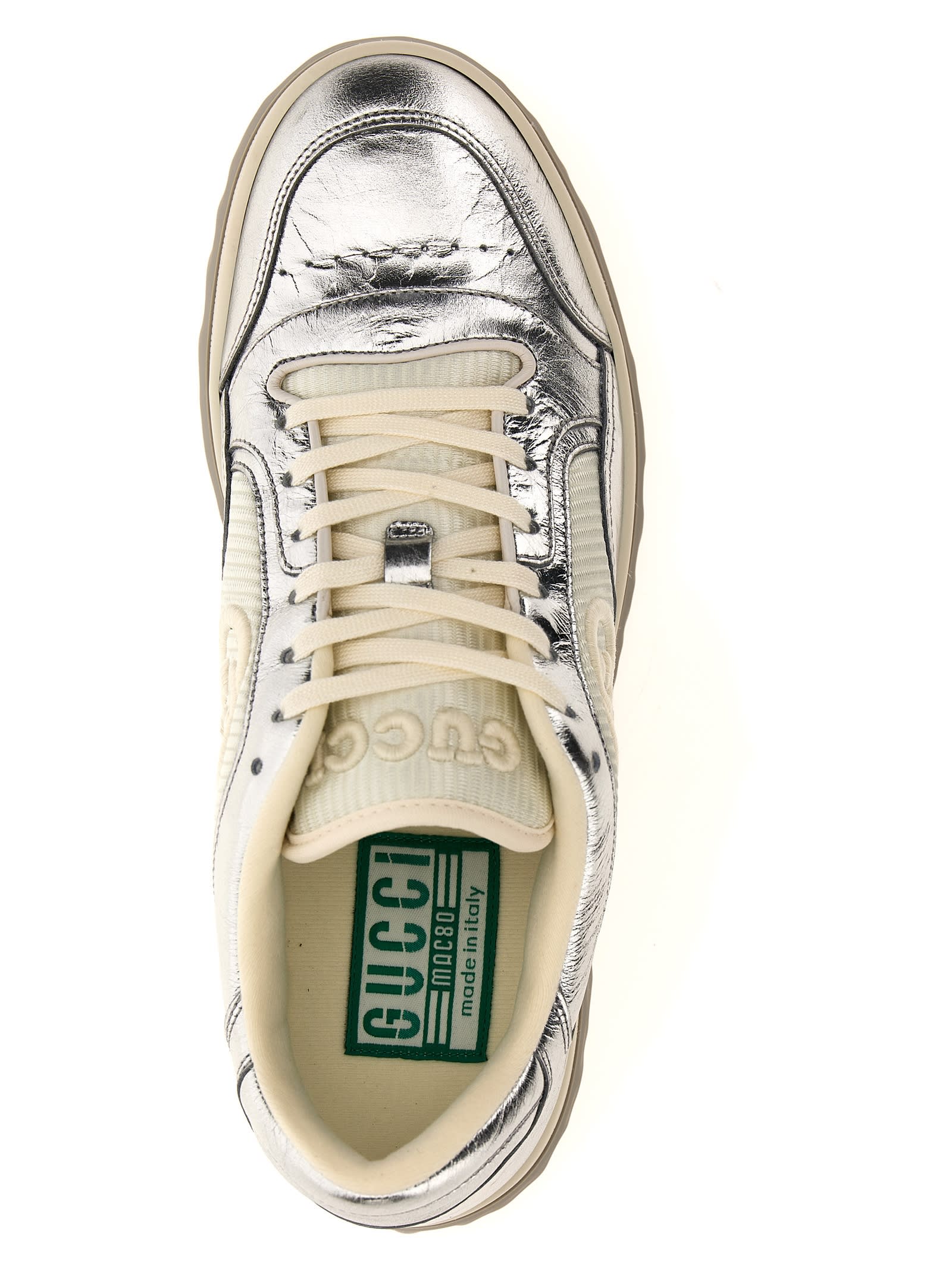 Shop Gucci Mac 80 Sneakers In Silver