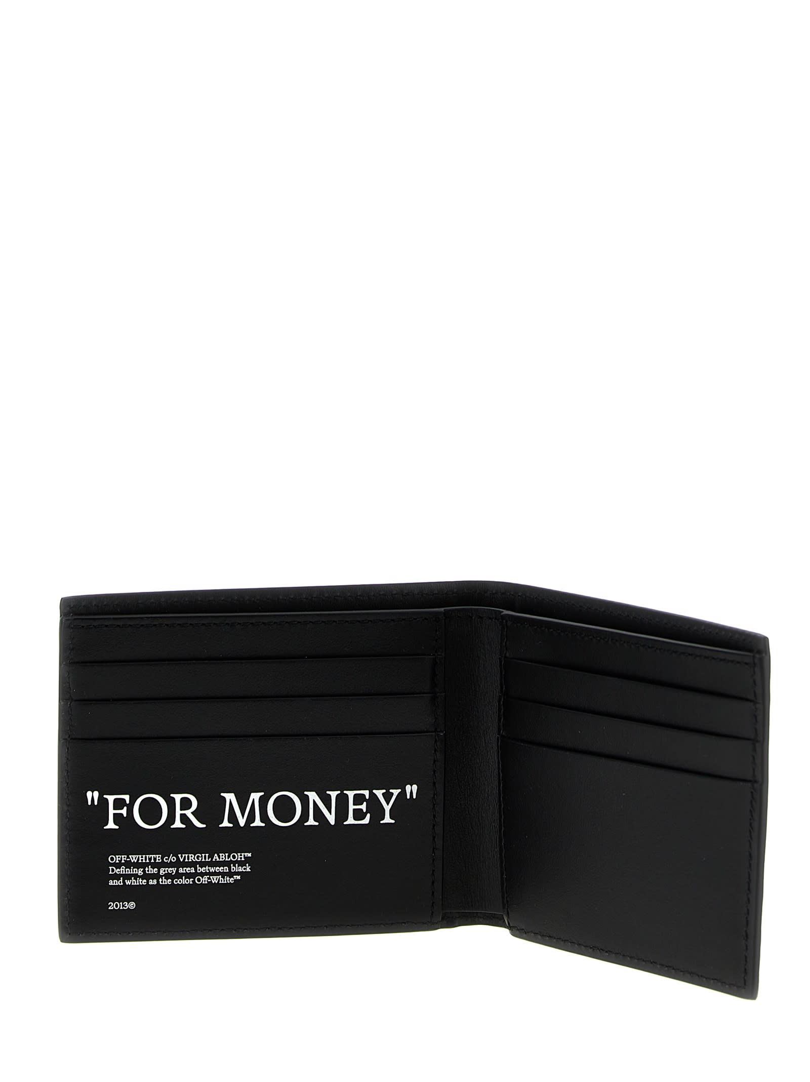 Shop Off-white Q Bookish Wallet In White/black