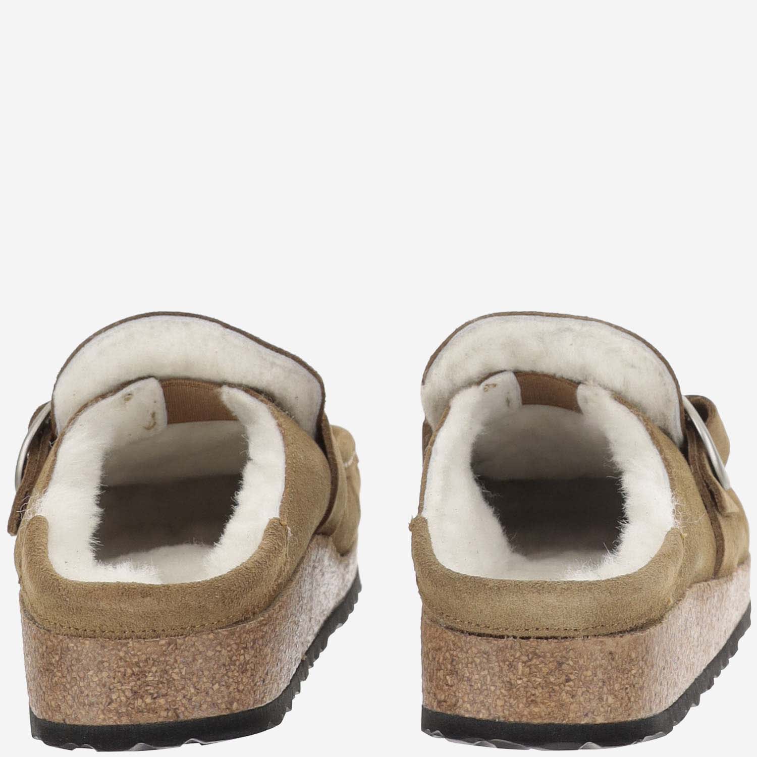 Shop Birkenstock Buckley Mules In Shearling And Suede In Beige