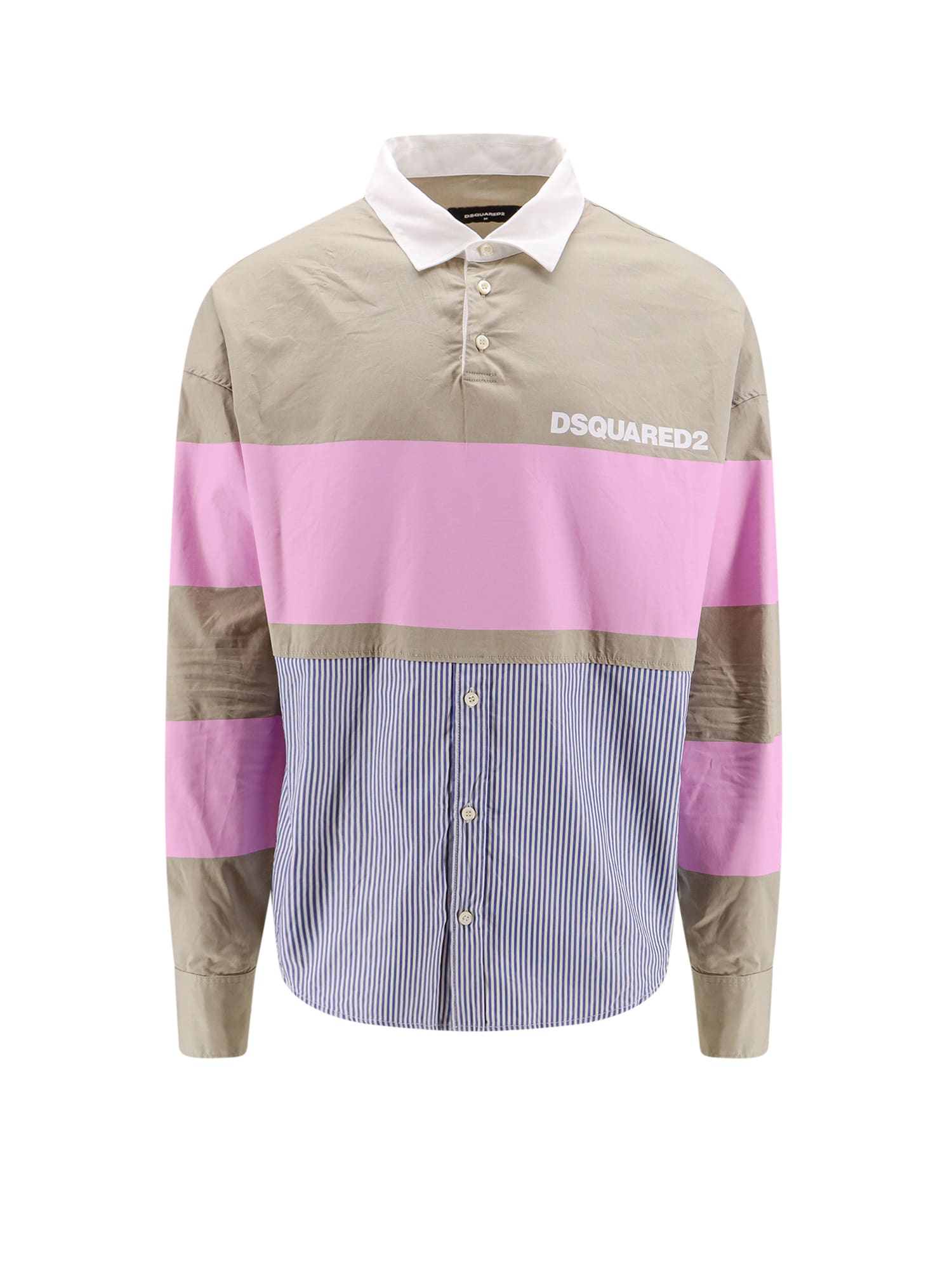 Shop Dsquared2 Rugby Hybrid Shirt In Multicolor
