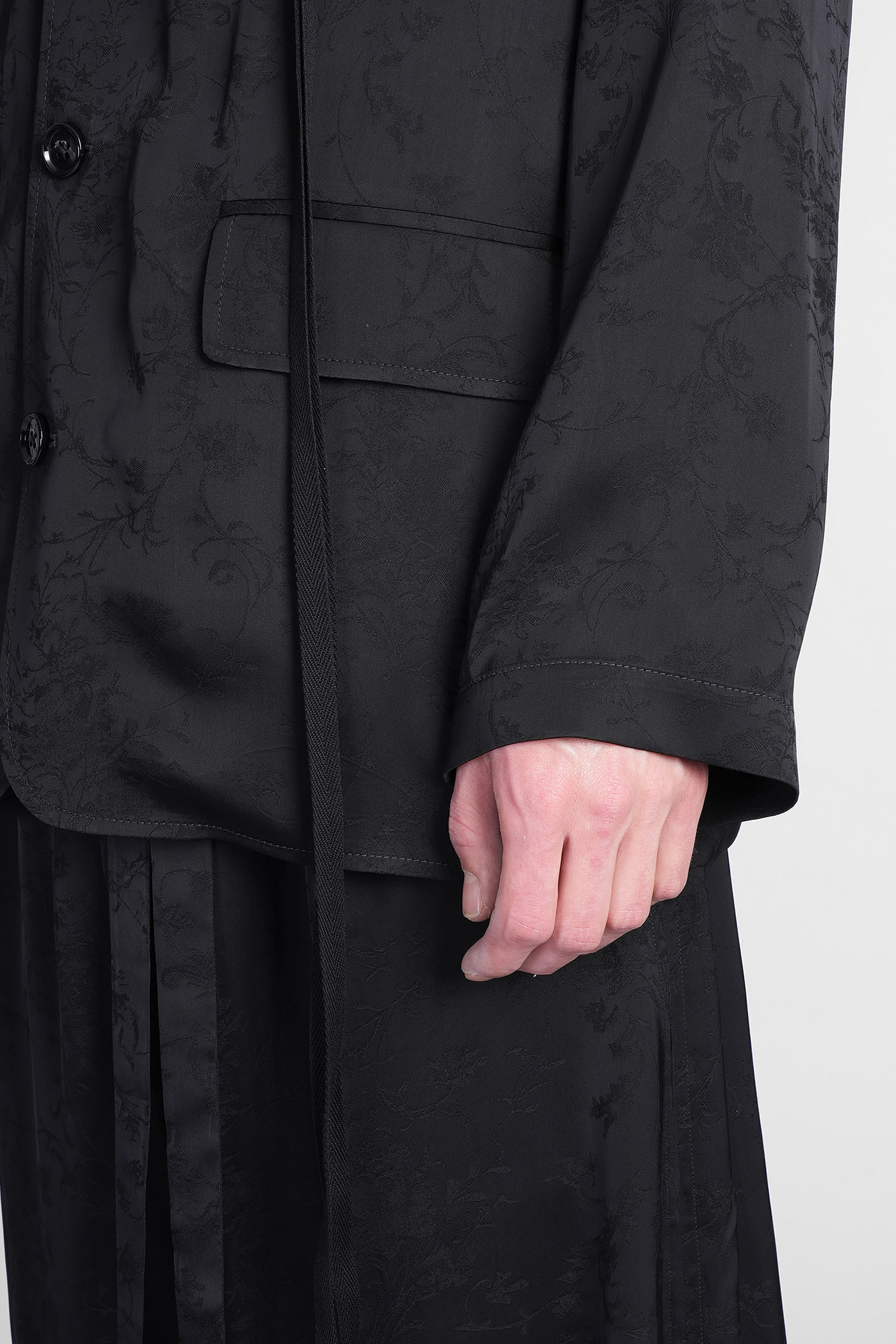 Ann Demeulemeester Nilas Casual Jacket In Black Viscose