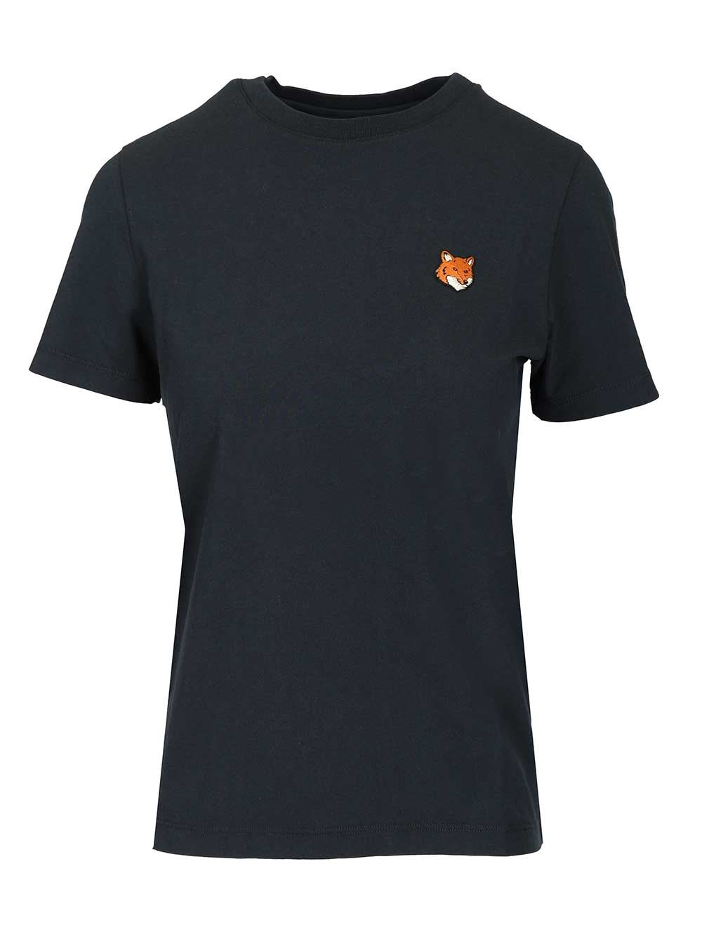 Maison Kitsuné "fox Head" T-shirt In Black