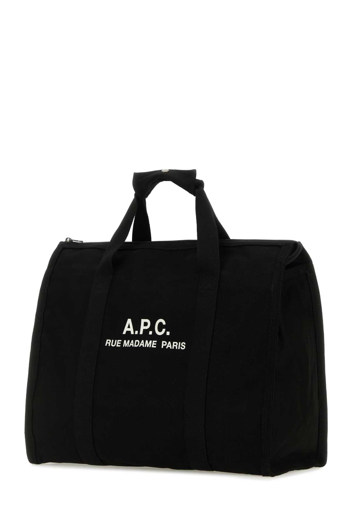 Apc Black Canvas Recuperation Shopping Bag In Noir