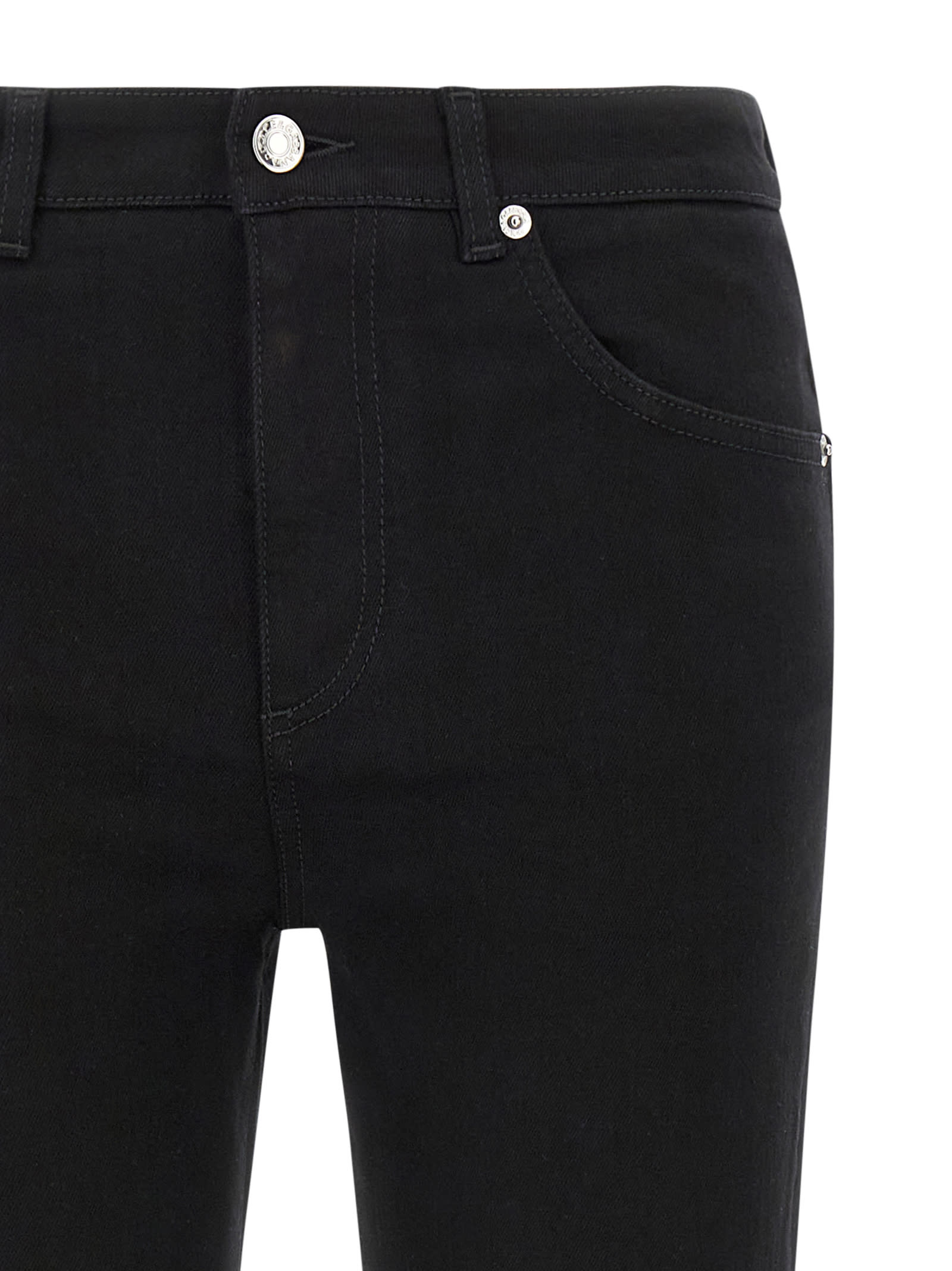 Dolce & Gabbana Slim Fit Stretch Cotton Denim Trousers In Black