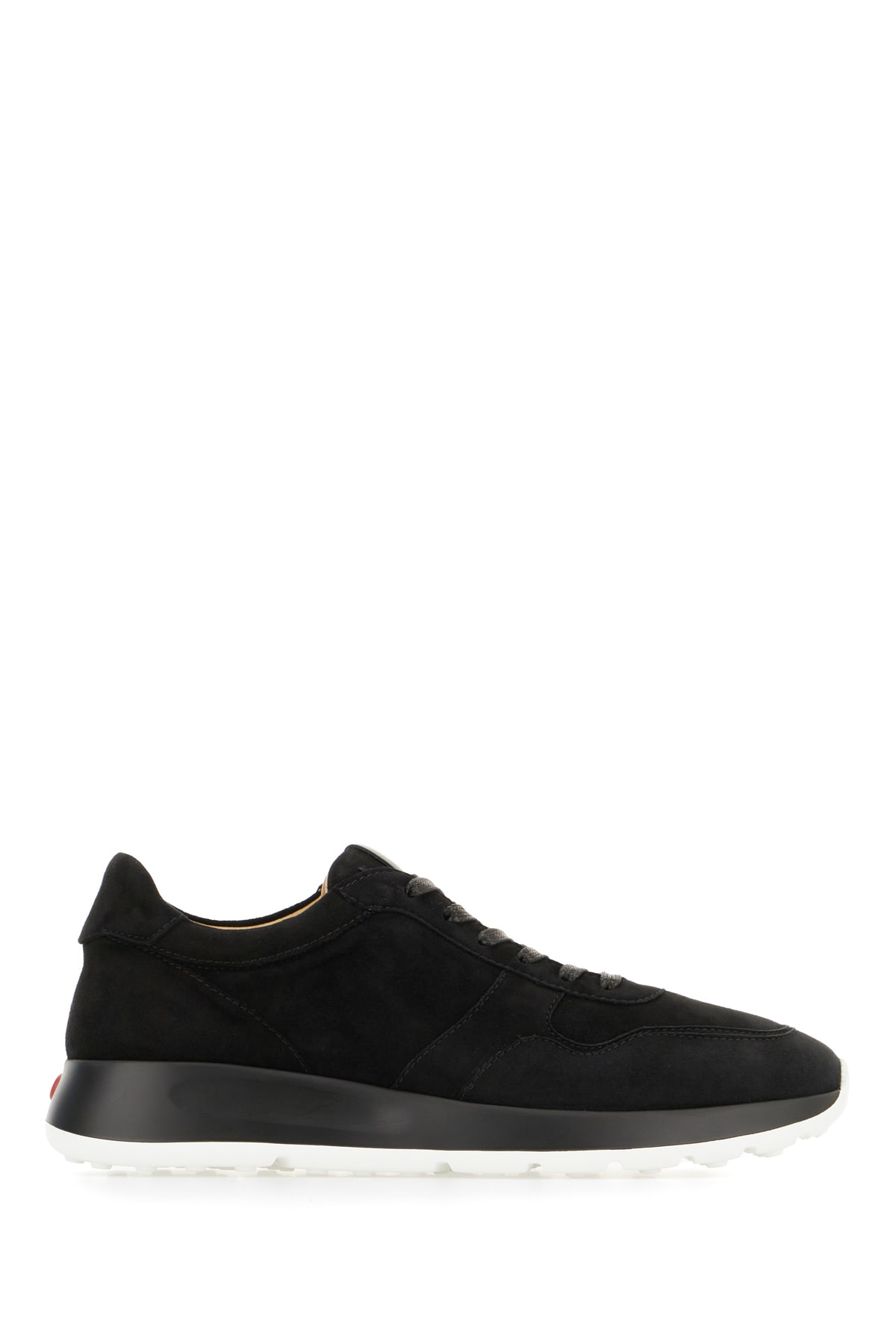 Tod's Suede Sneakers Low Profile Rubber Sole In Black