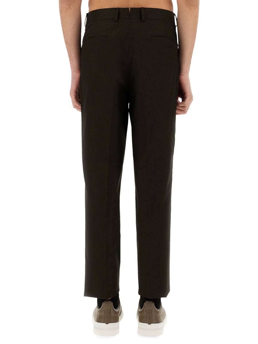 Zegna Pants With Pleat In Brown