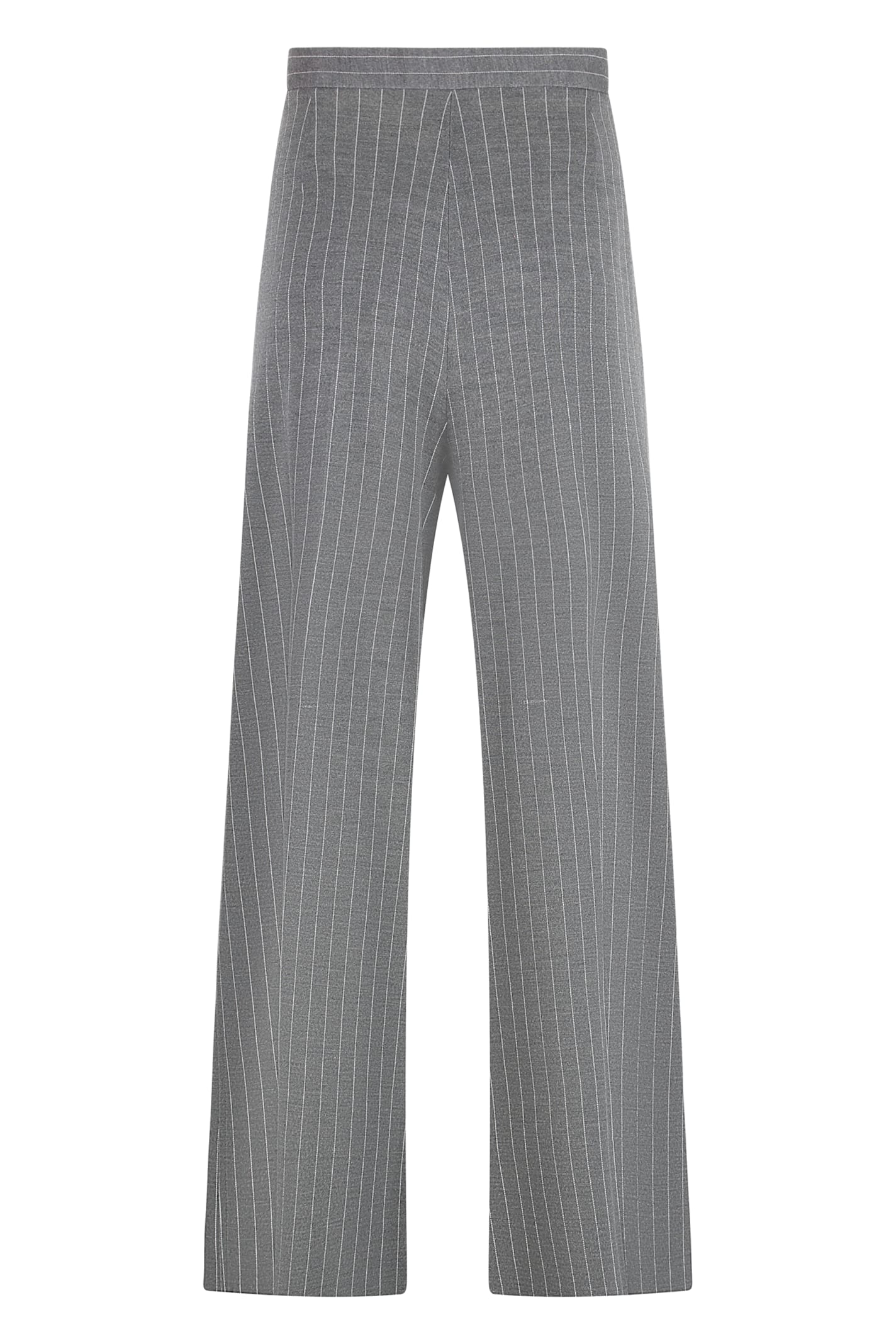 Max Mara Valeria Virgin Wool Trousers In Gray