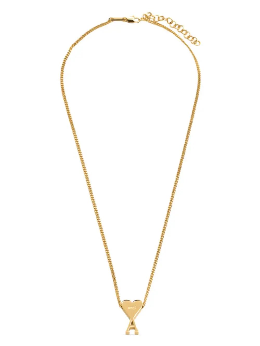 Shop Ami Alexandre Mattiussi New Collana Adc In Gold