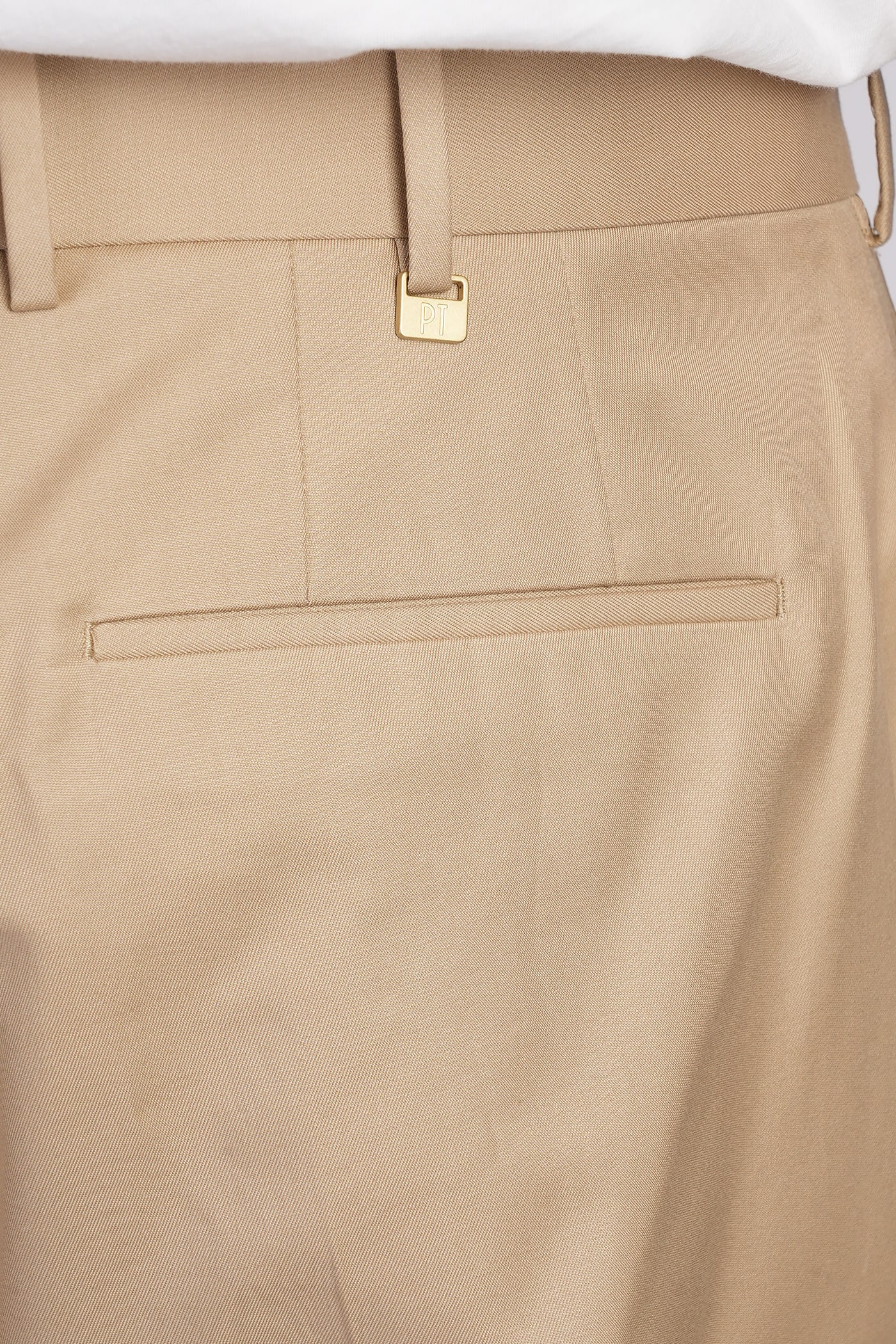 Pt Torino Bp75 Pants In Beige Cotton In Beige