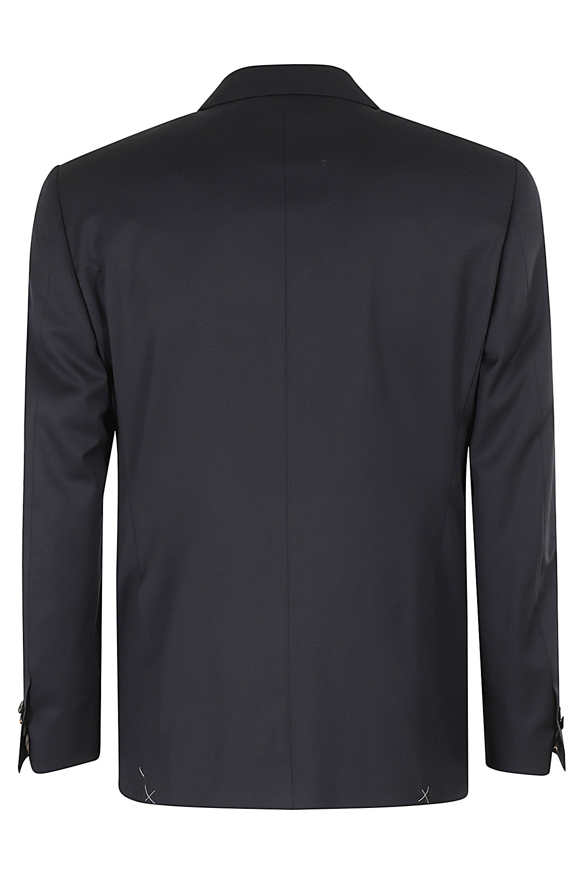 Corneliani Single-breasted Wool Twill Suit With Front Pockets In Blu
