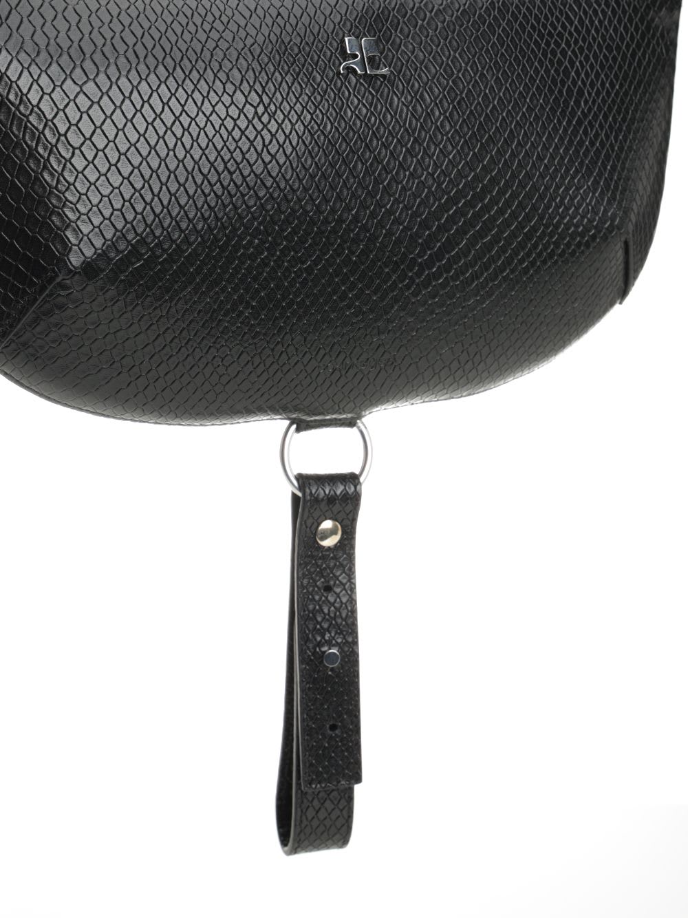 Courrèges Courreges Women Holy Eclipse Leather Shoulder Bag In Black