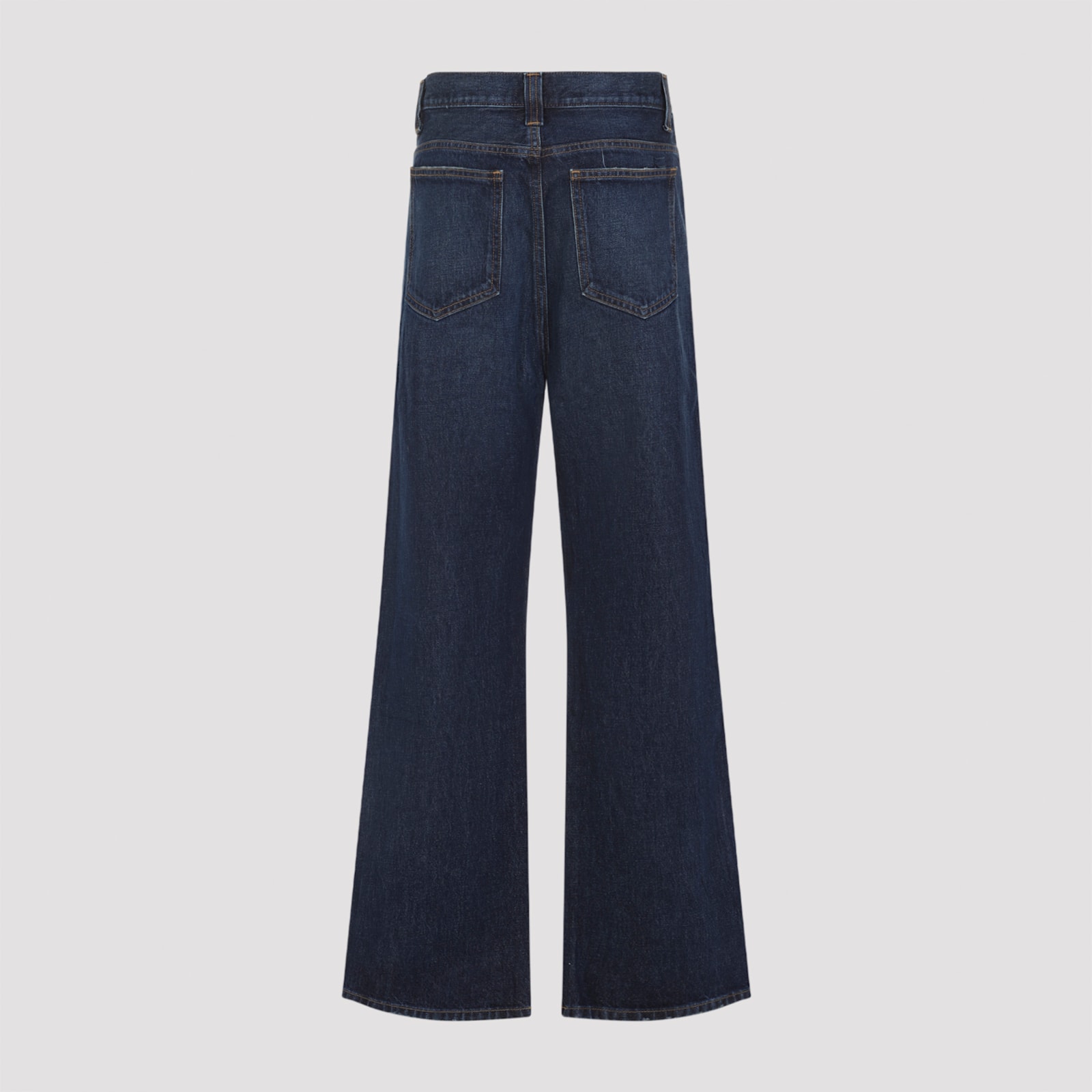 Khaite Womens Benson Bonnie Straight-leg Denim-blend Jeans In Blue