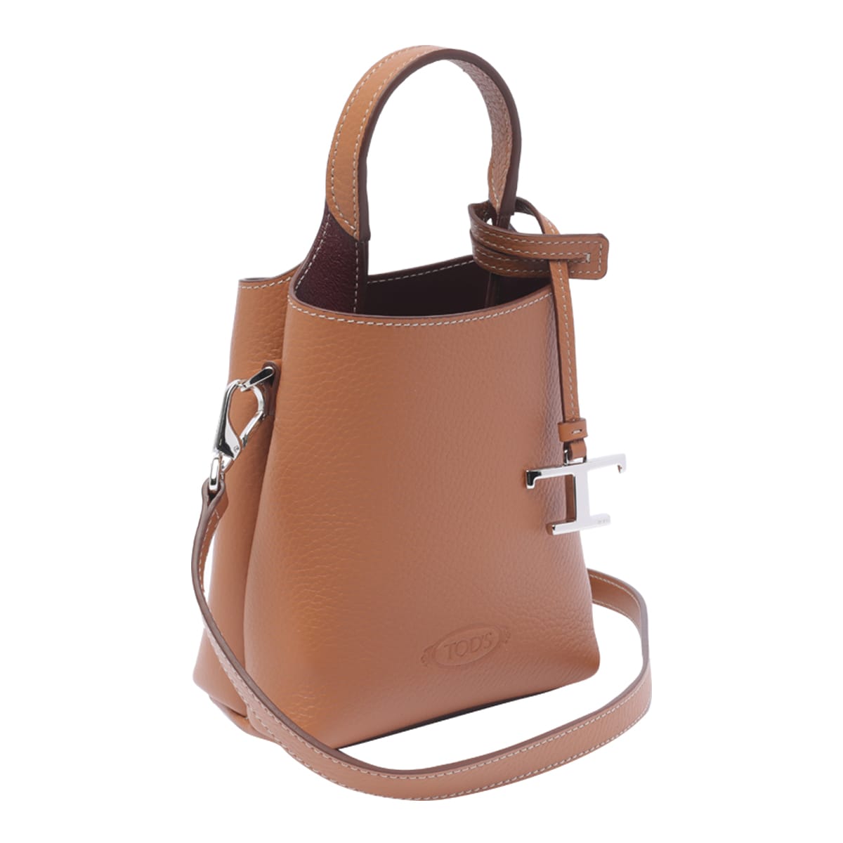 Shop Tod's Micro Tods Handbag In Brown