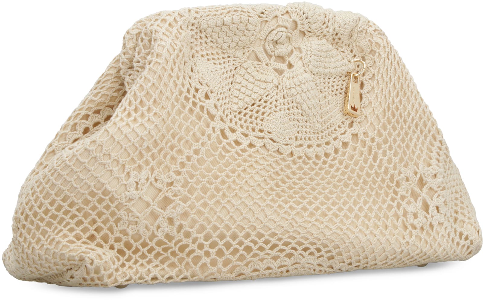 Shop Lamilanesa Taormina Crochet Bag In Ecru