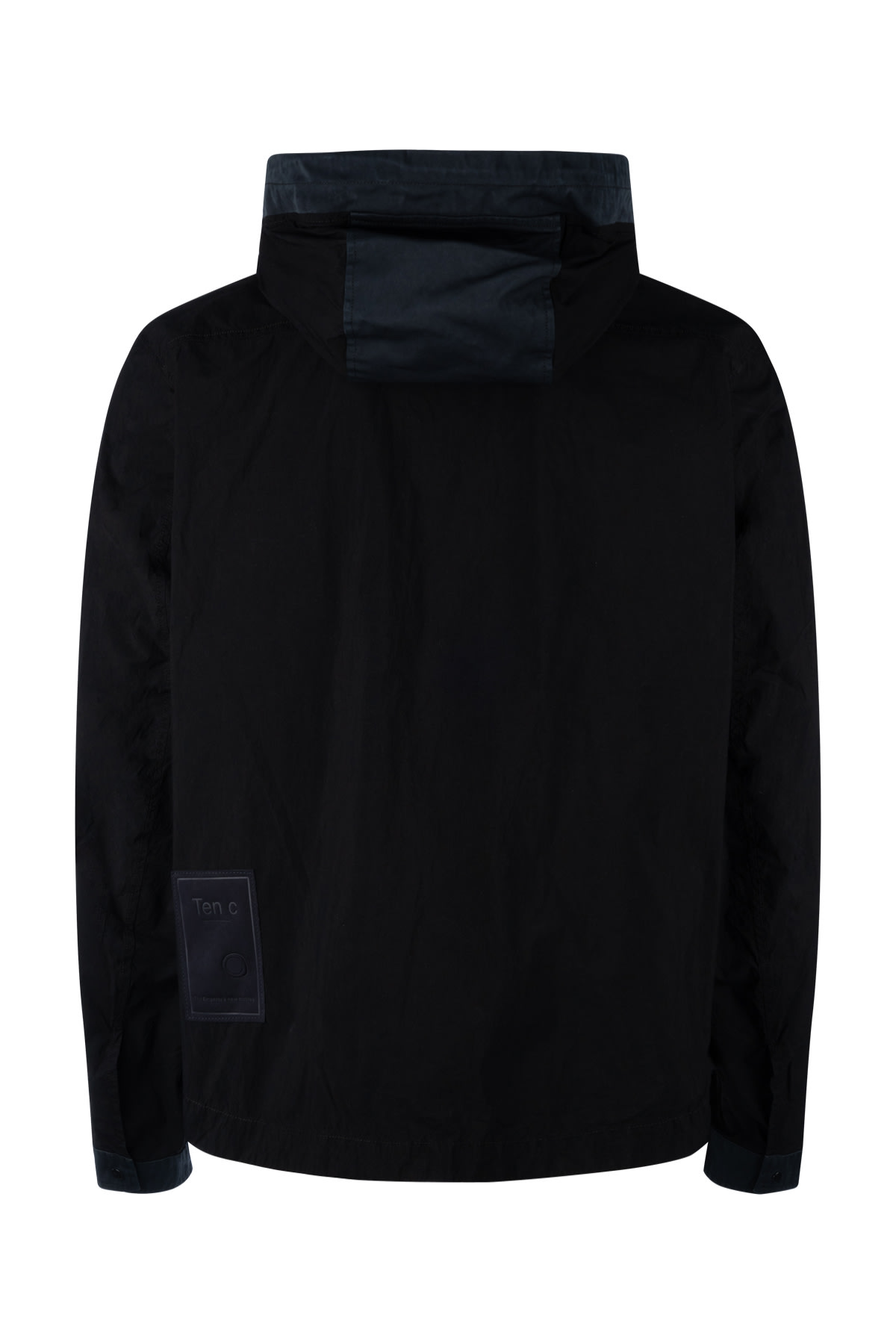 Ten C Hooded Snap Button Jacket In Nero