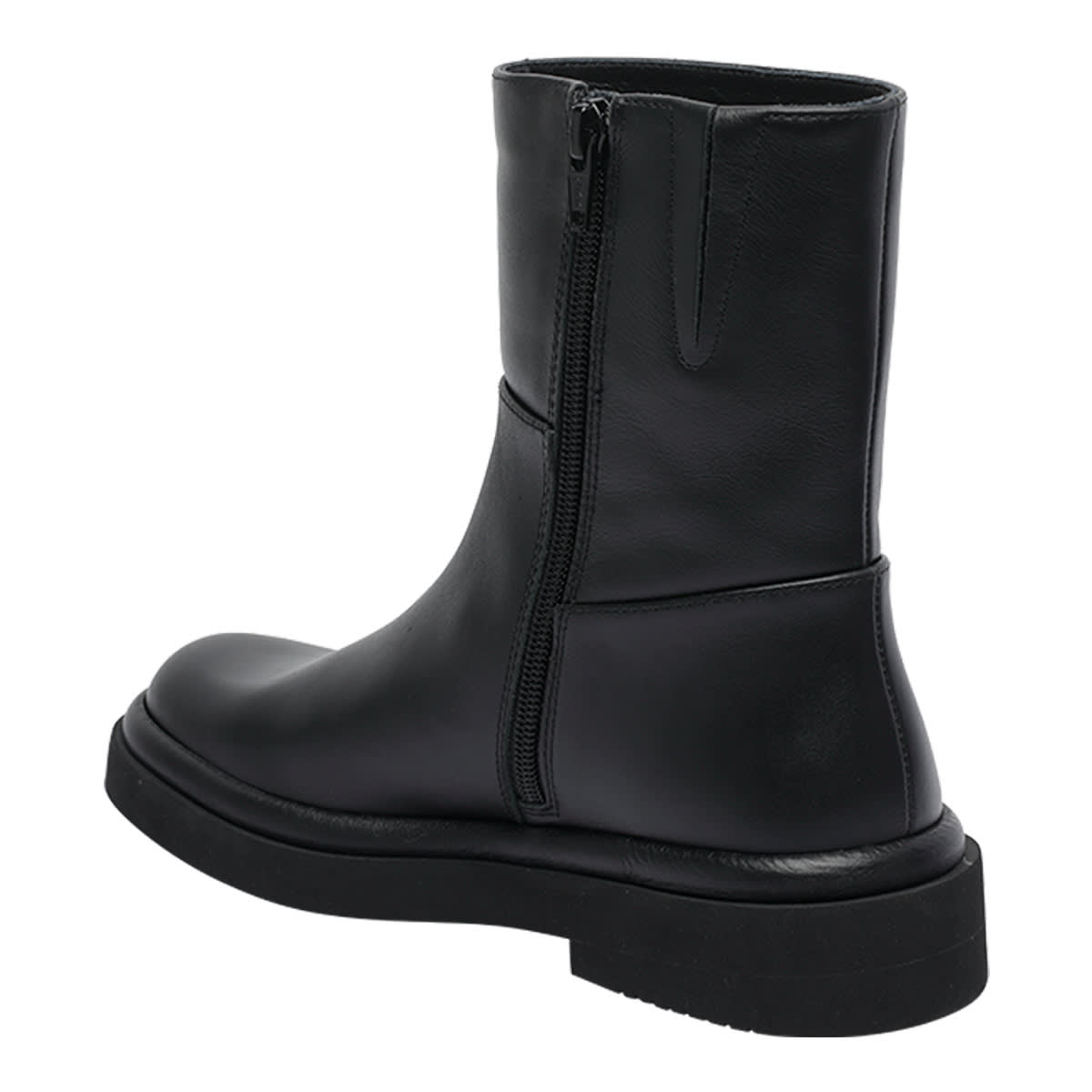 Paloma Barceló Zip-detail Round-toe Ankle Boots In Black