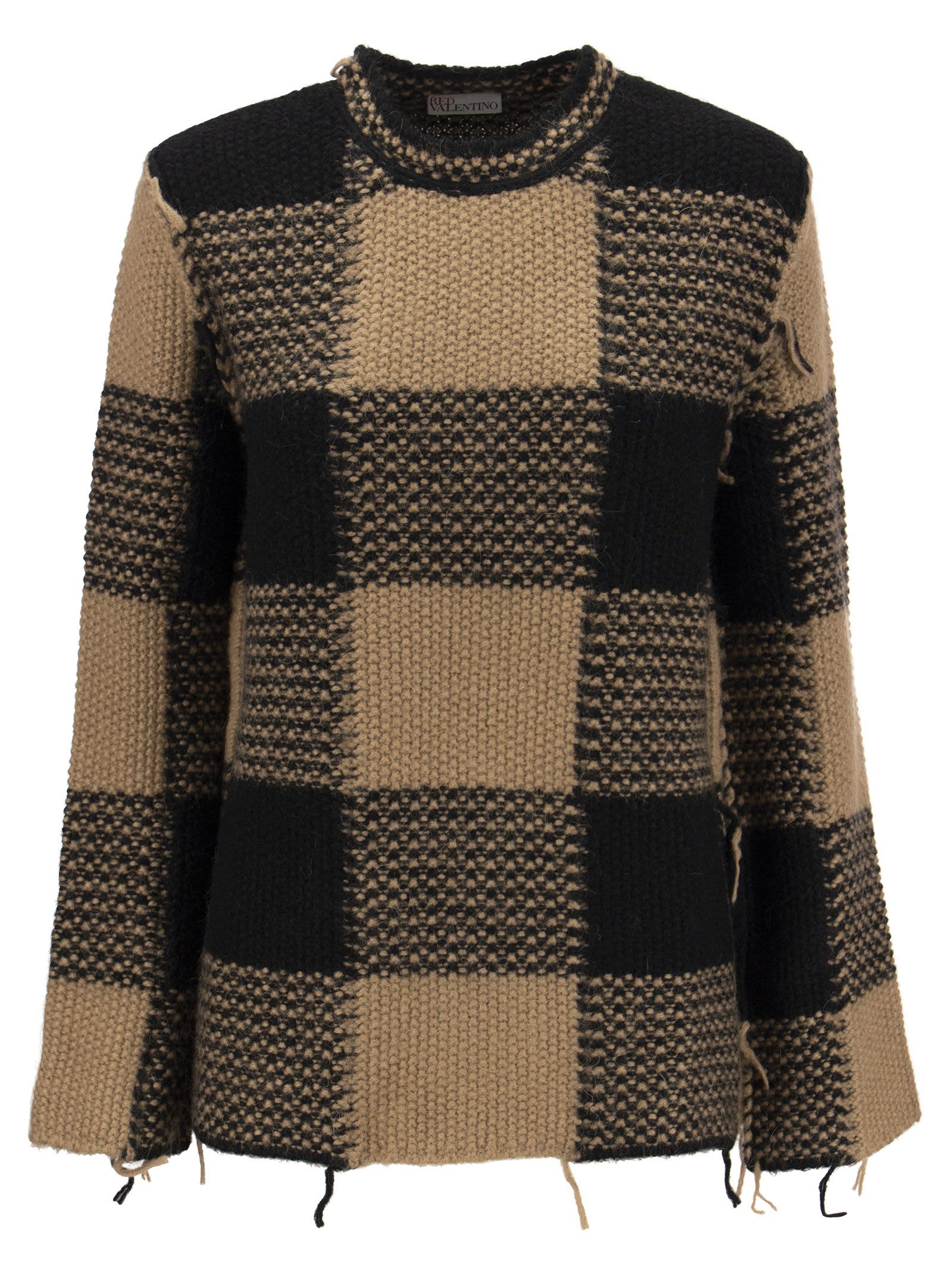 RED Valentino Sweater With Macro Vichy Pattern