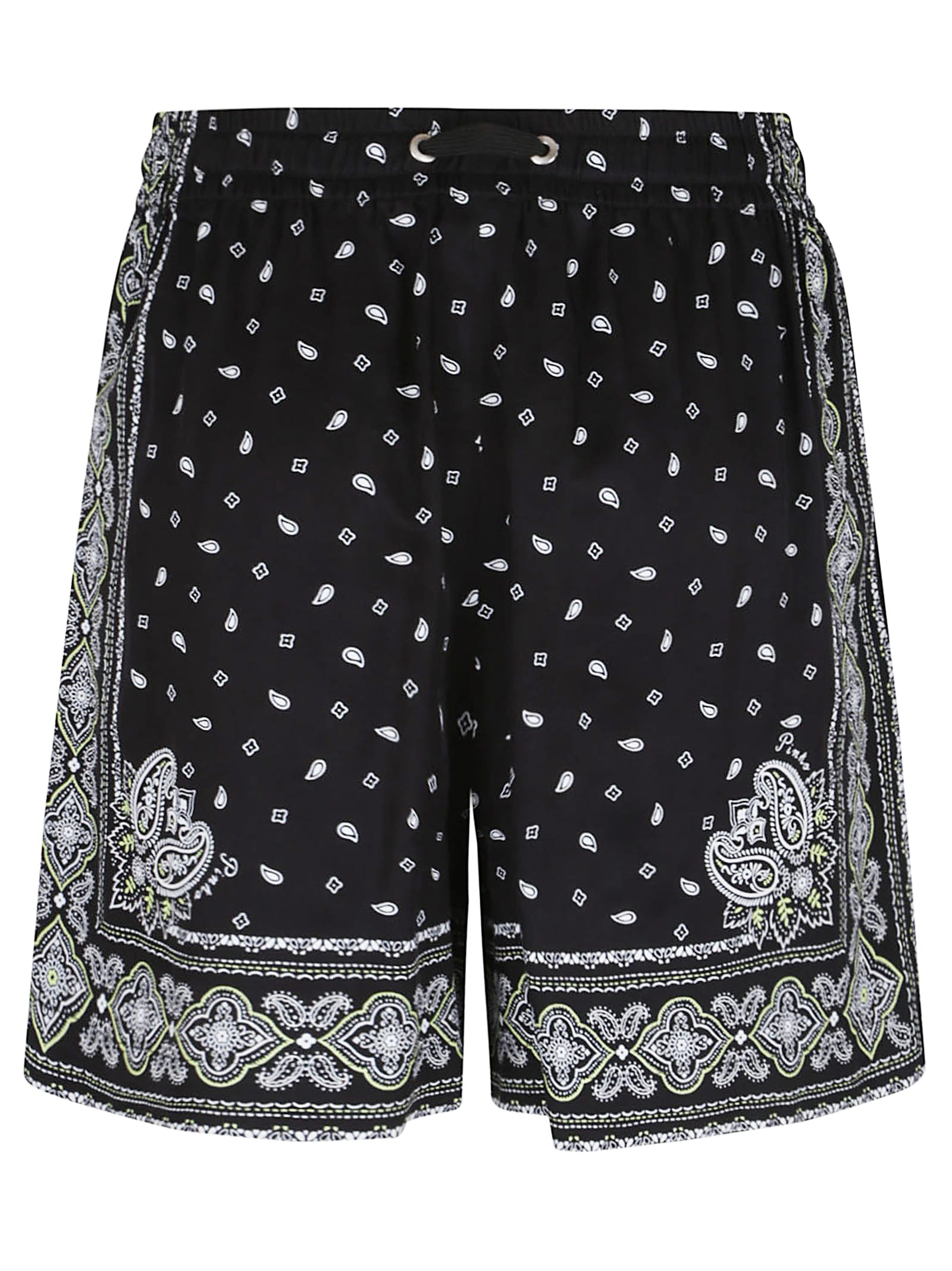 Pinko Short À Imprimé Bandana In T Nero Lime