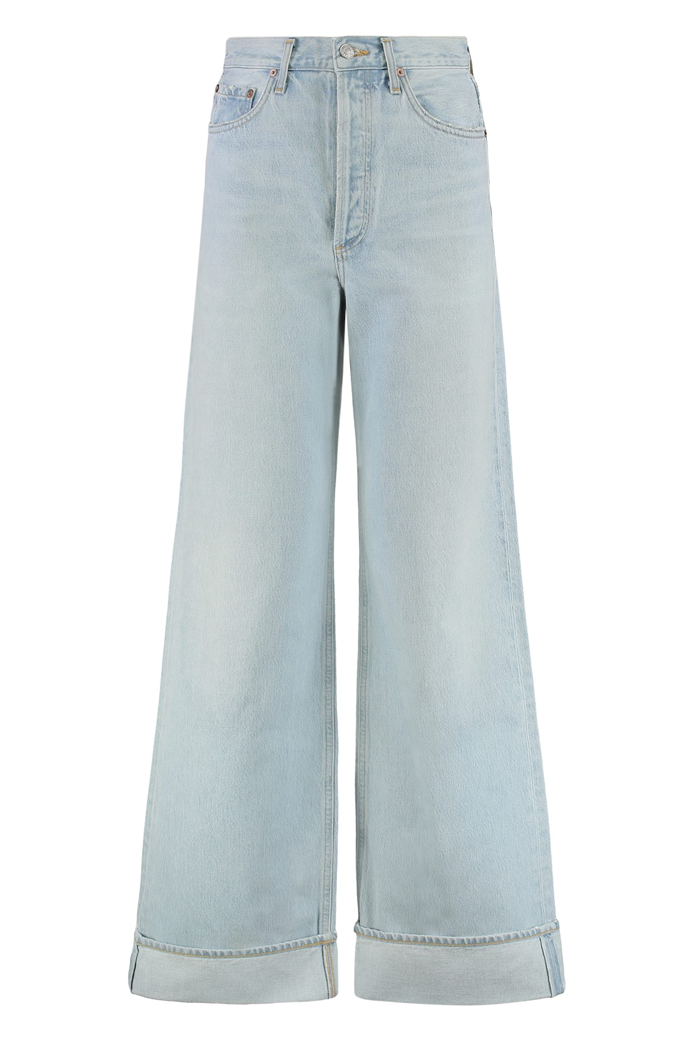 Agolde Jeans With Belt Loops In Blue