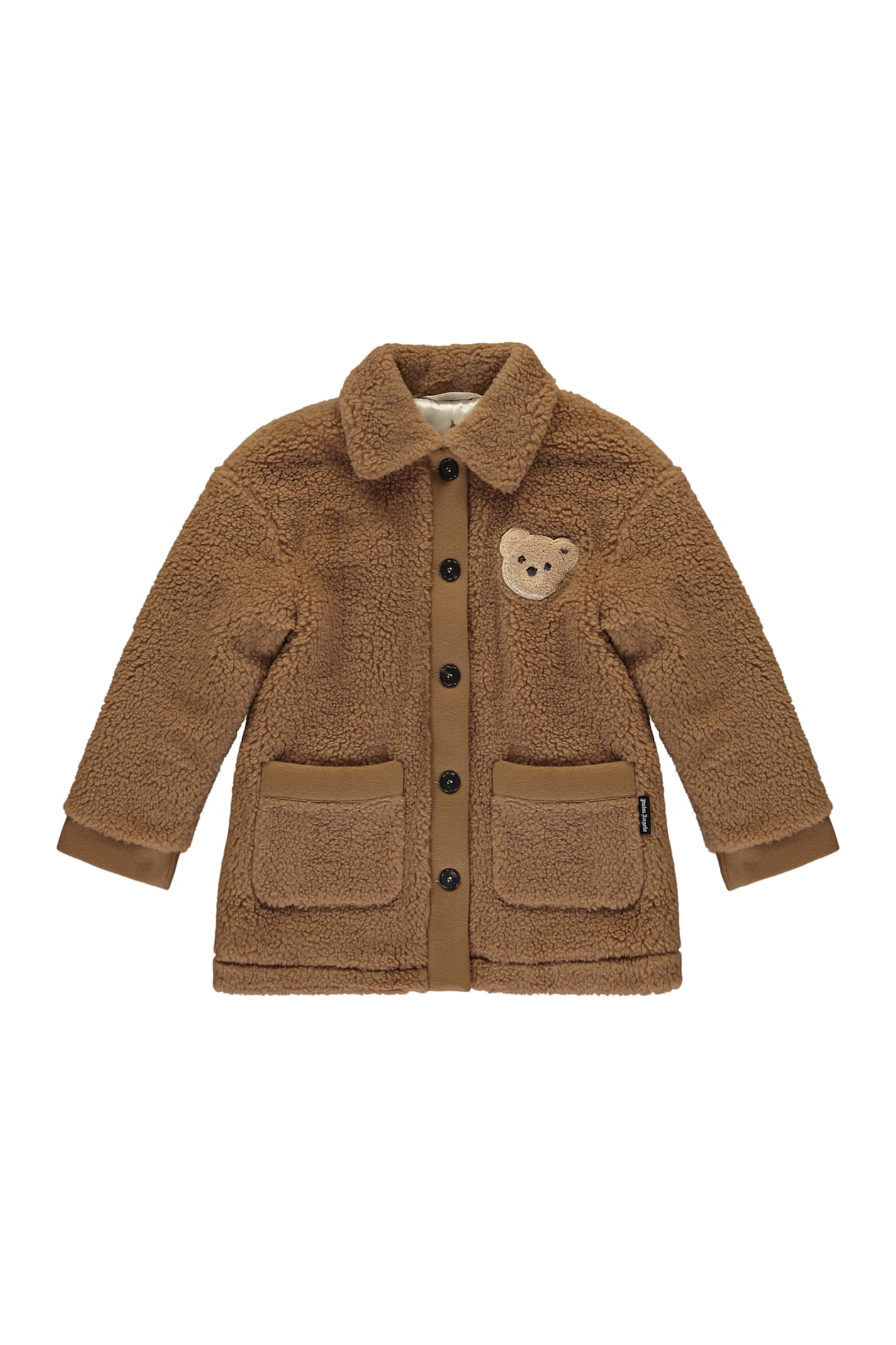 Palm Angels Embroidery Coat In Brown