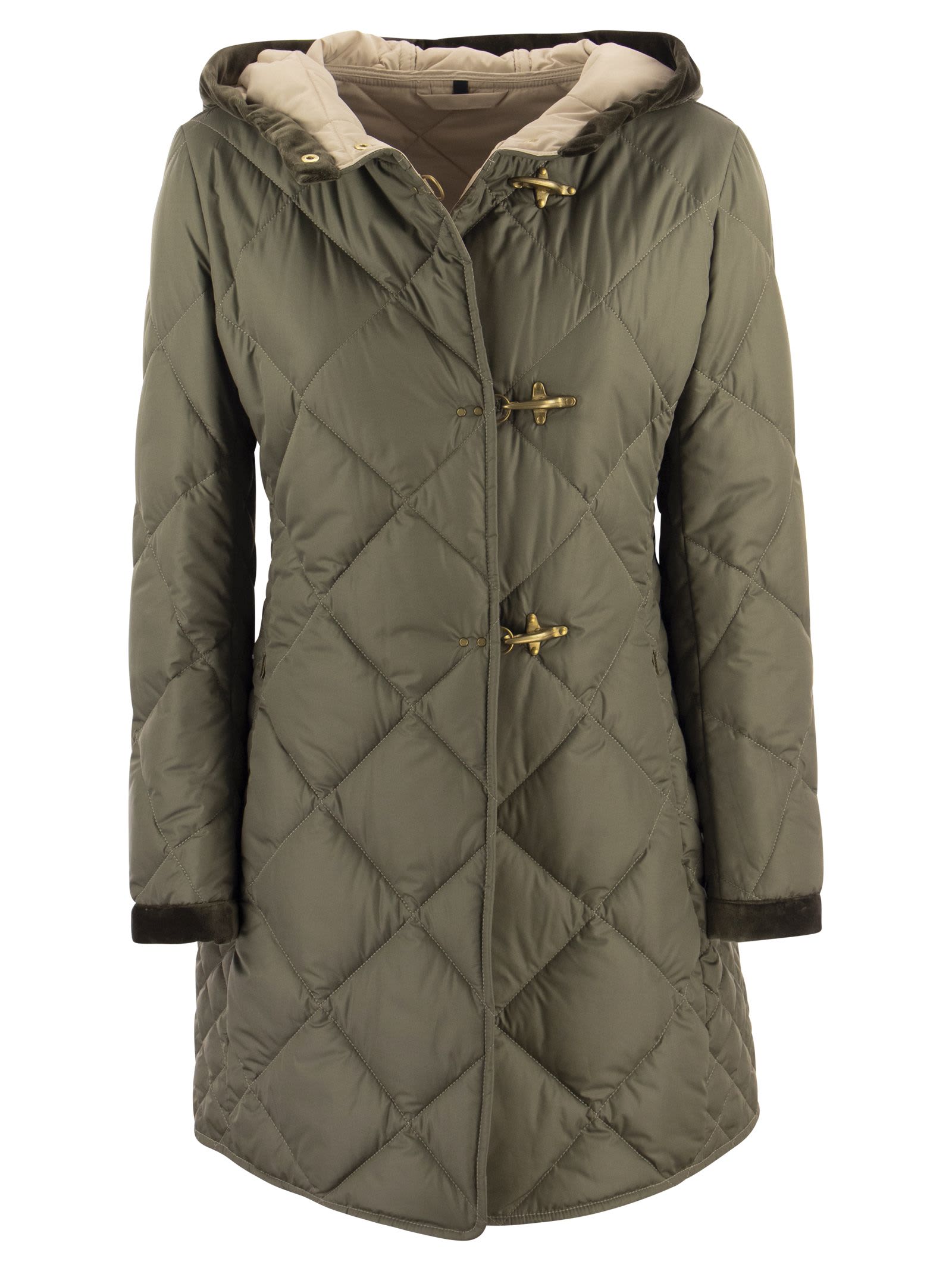 FAY VIRGINIA QUILTED COAT WITH HOOD